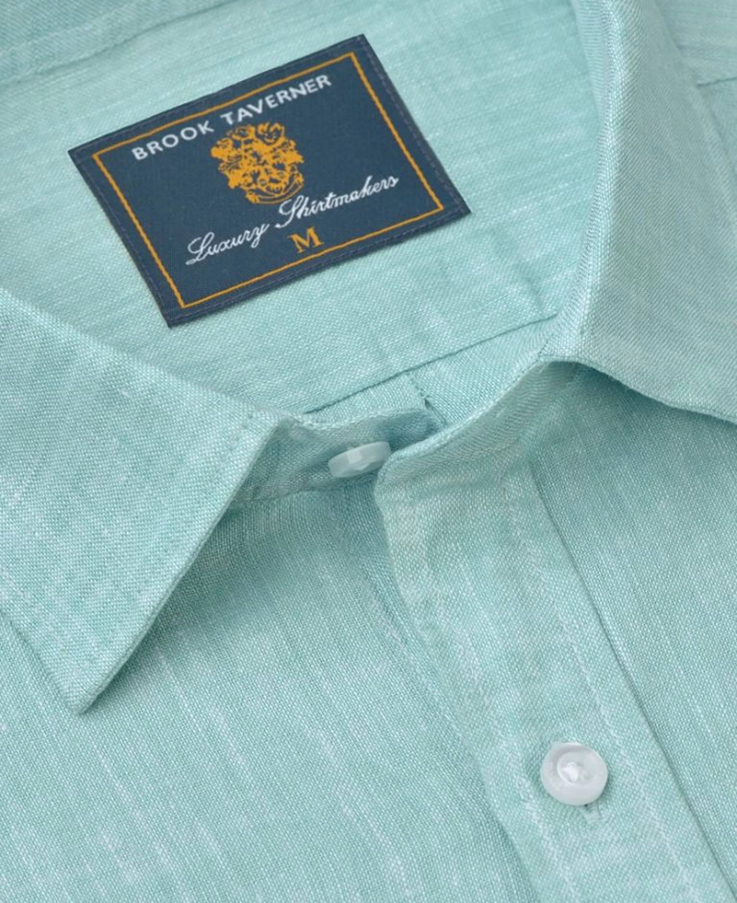 Pure Linen Long Sleeve Shirt - Mint - Image 2