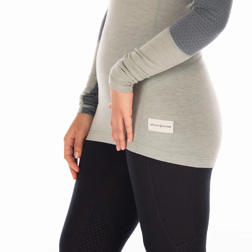 Darkhorse 185 Zoned 1/4 Zip Baselayer - Slate/Storm Blue - Image 8