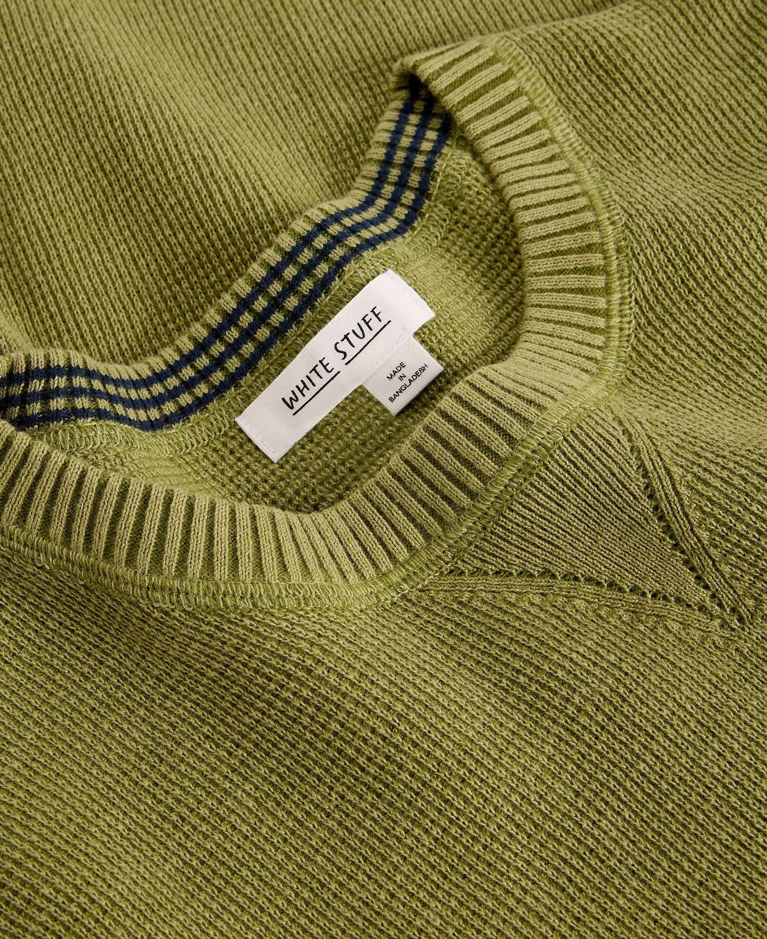 Attadale Crew Neck Jumper - Khaki Green - Image 5