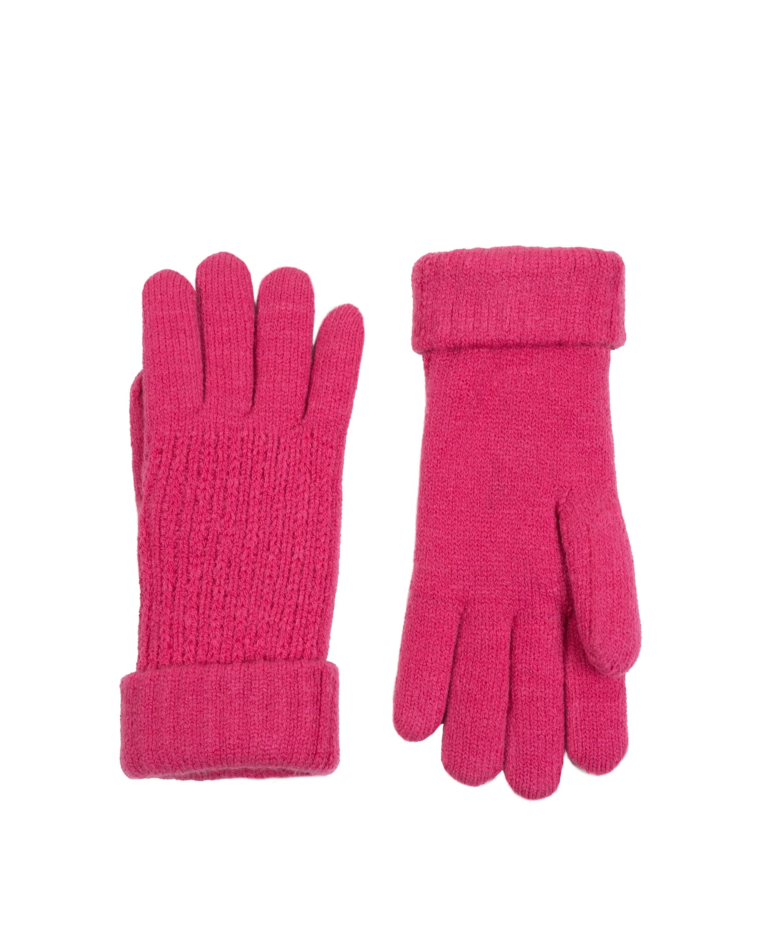 Bold Colour Knitted Gloves With Turn Back Cuffs - Candy - Image 2