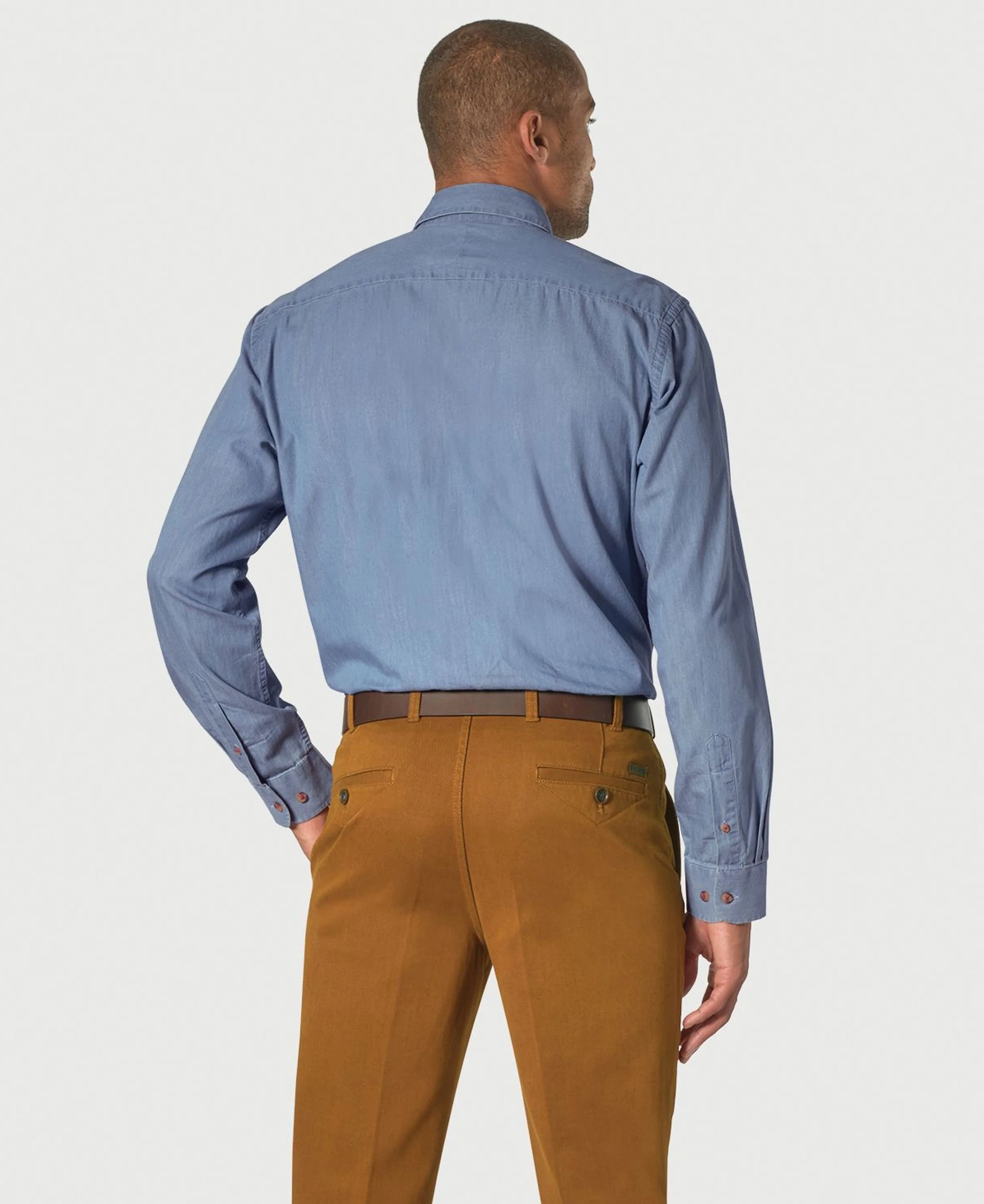 Bridport Chambray Shirt - Light Blue - Image 3