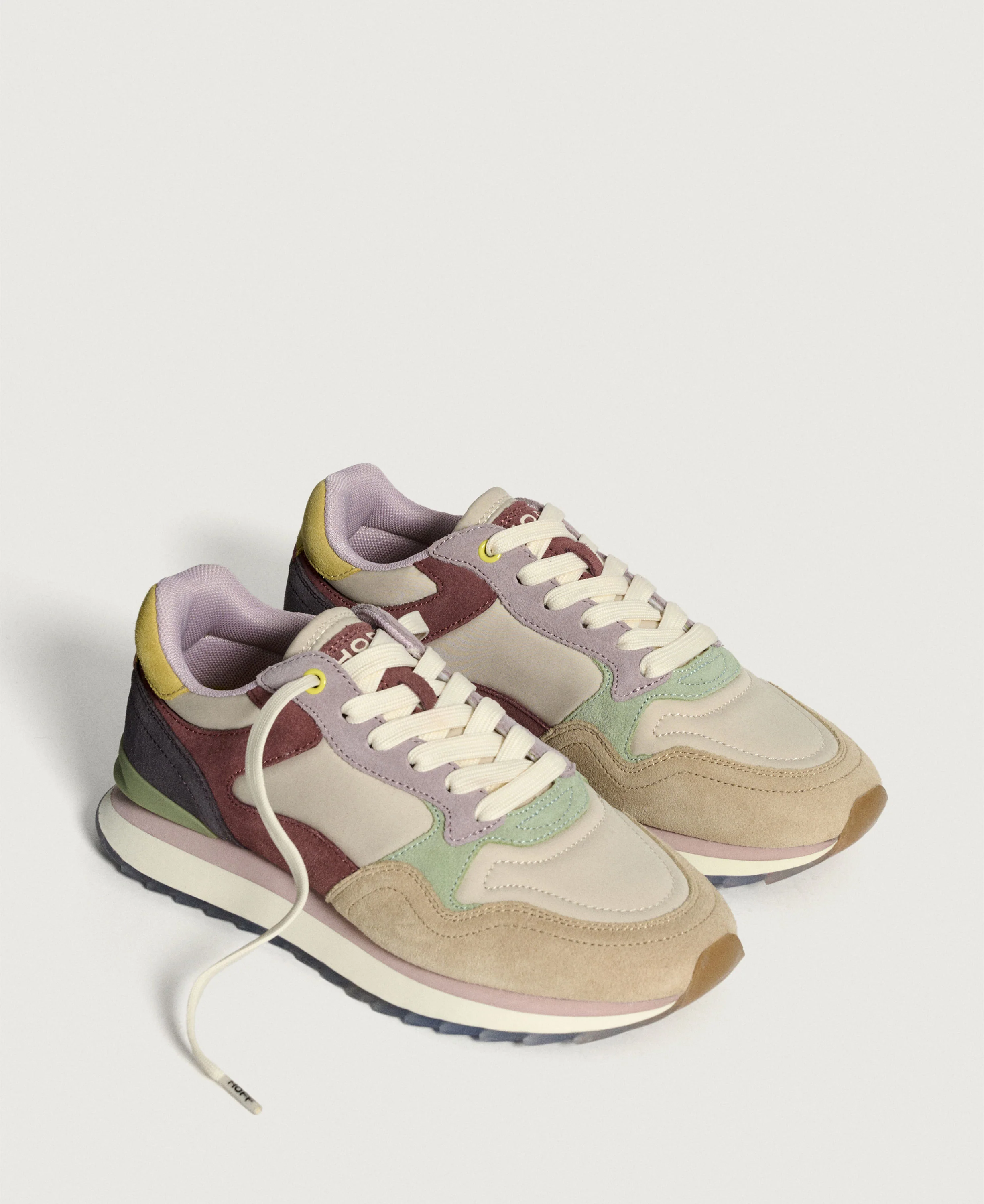 Brussels City Trainers - Cream/Pink/Blue - Image 2