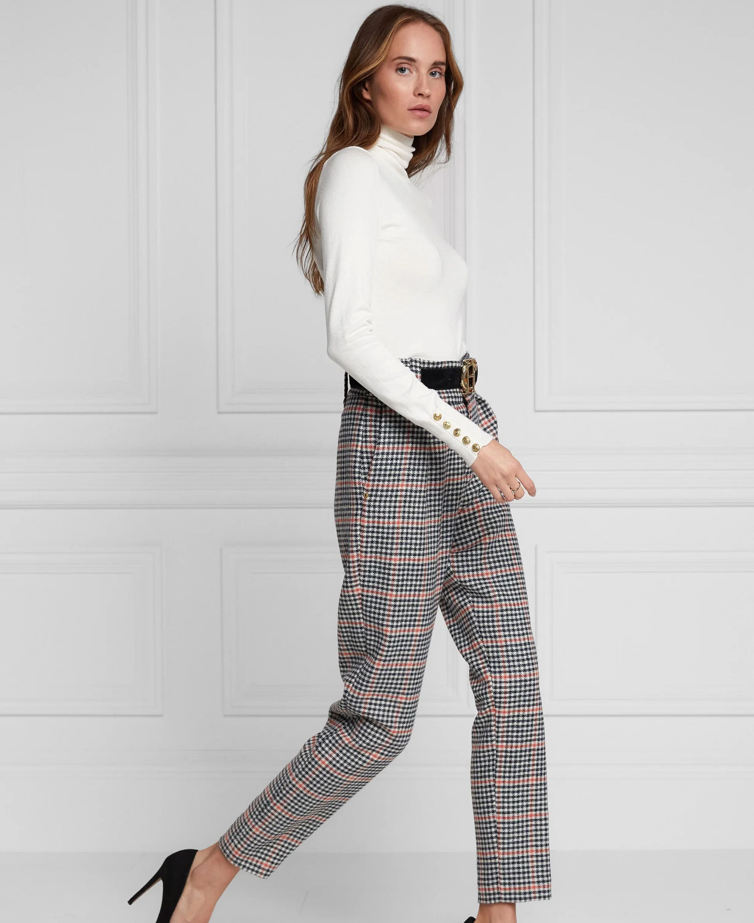 Buttoned Knit Roll Neck - Cream - Image 5