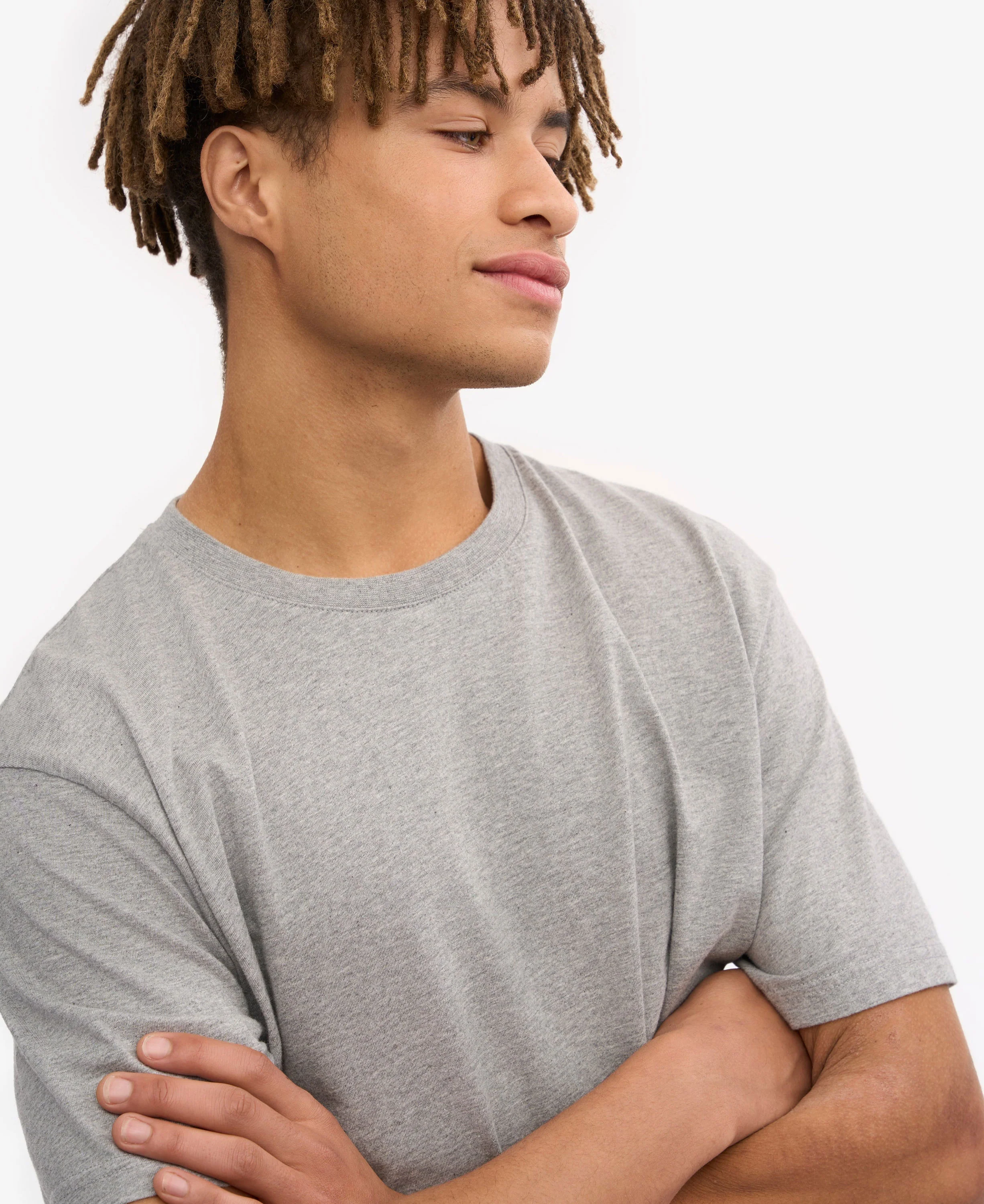 Classic Organic Tee - Heather Grey - Image 6