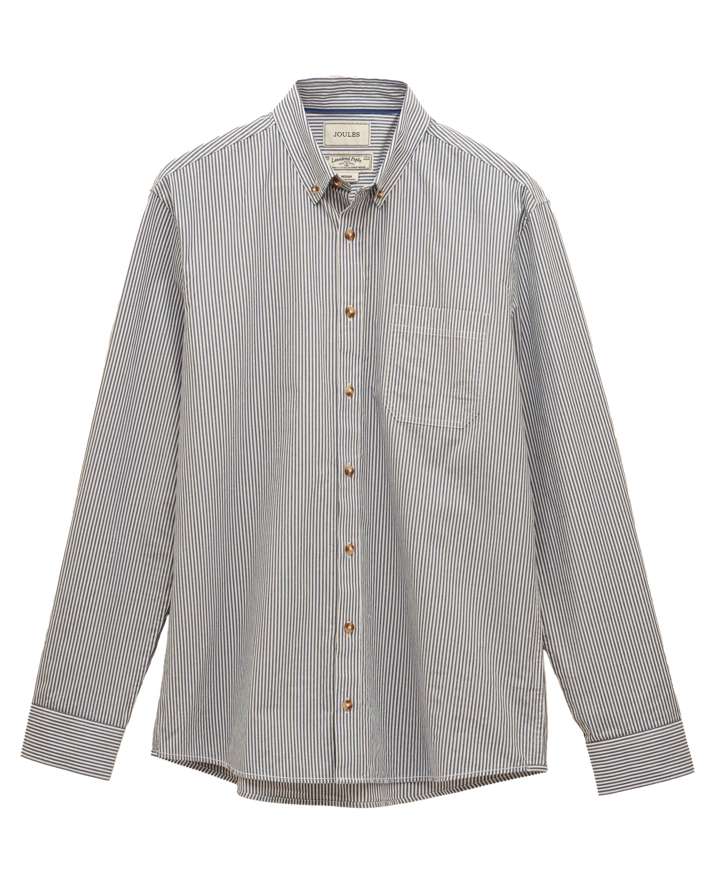 Classic Poplin Stripe Shirt - Navy