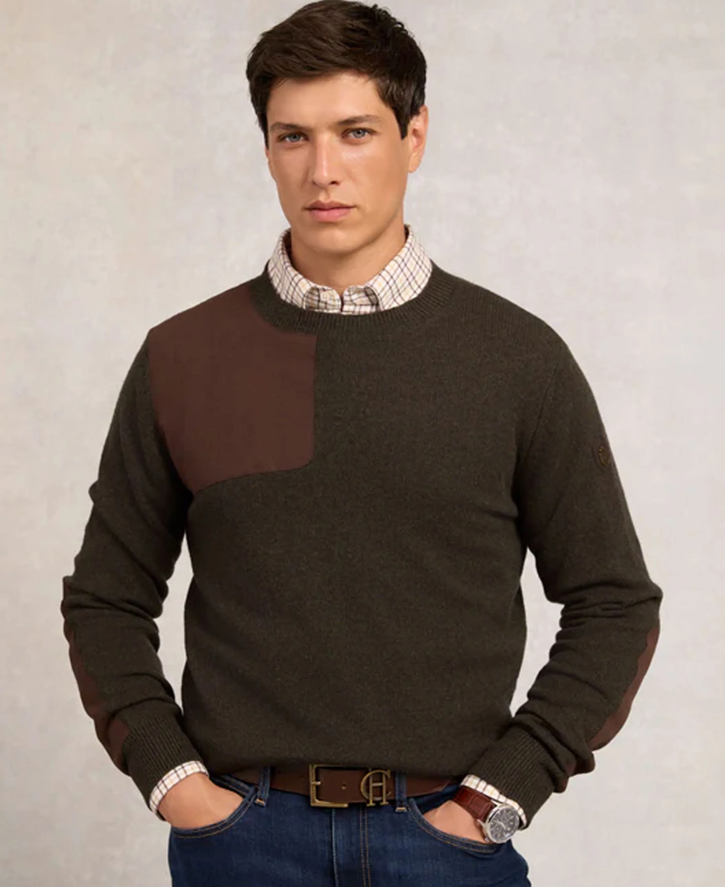 Country Crew Neck Knit - Moss - Image 2