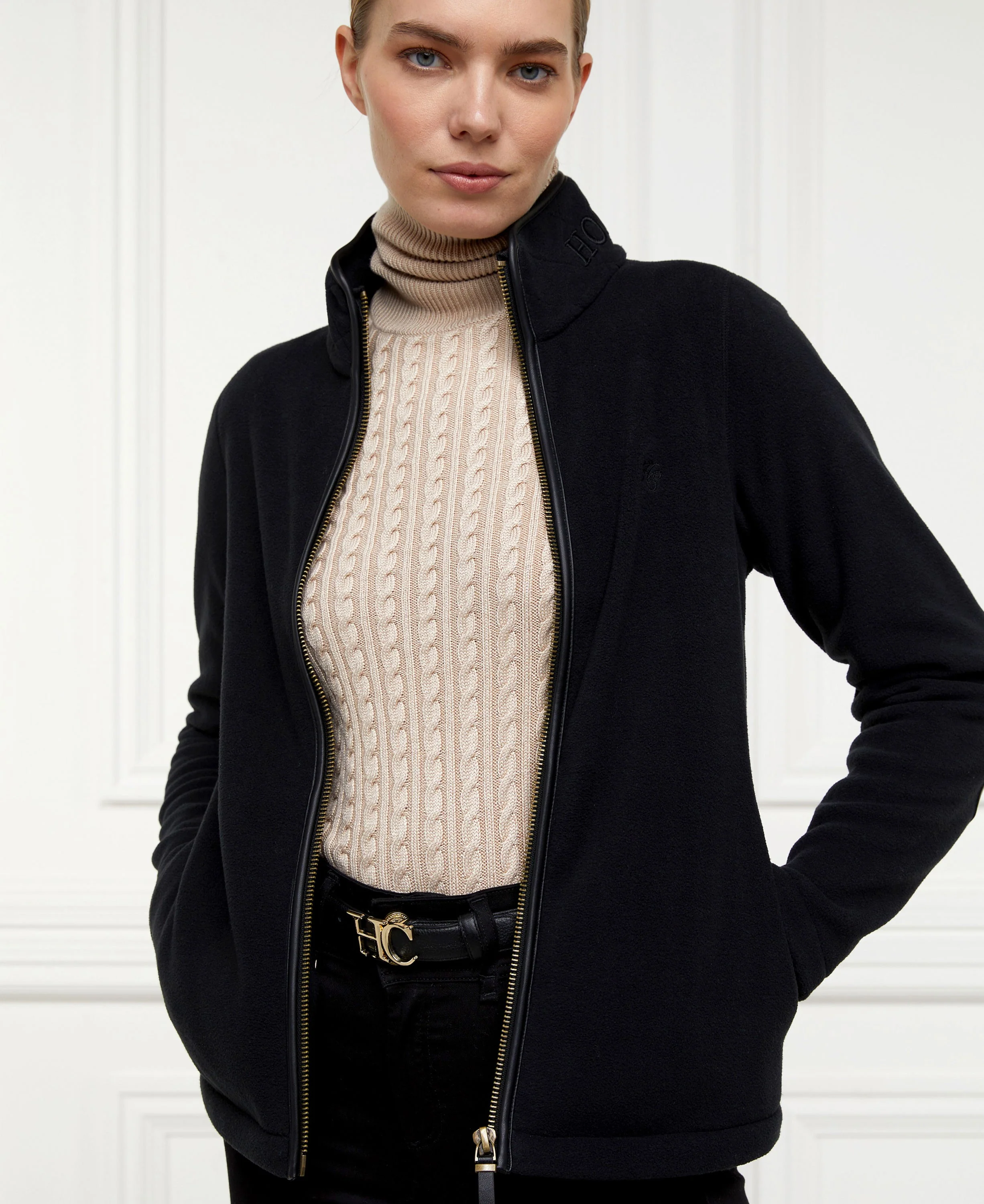 Country Fleece Jacket - Black - Image 6