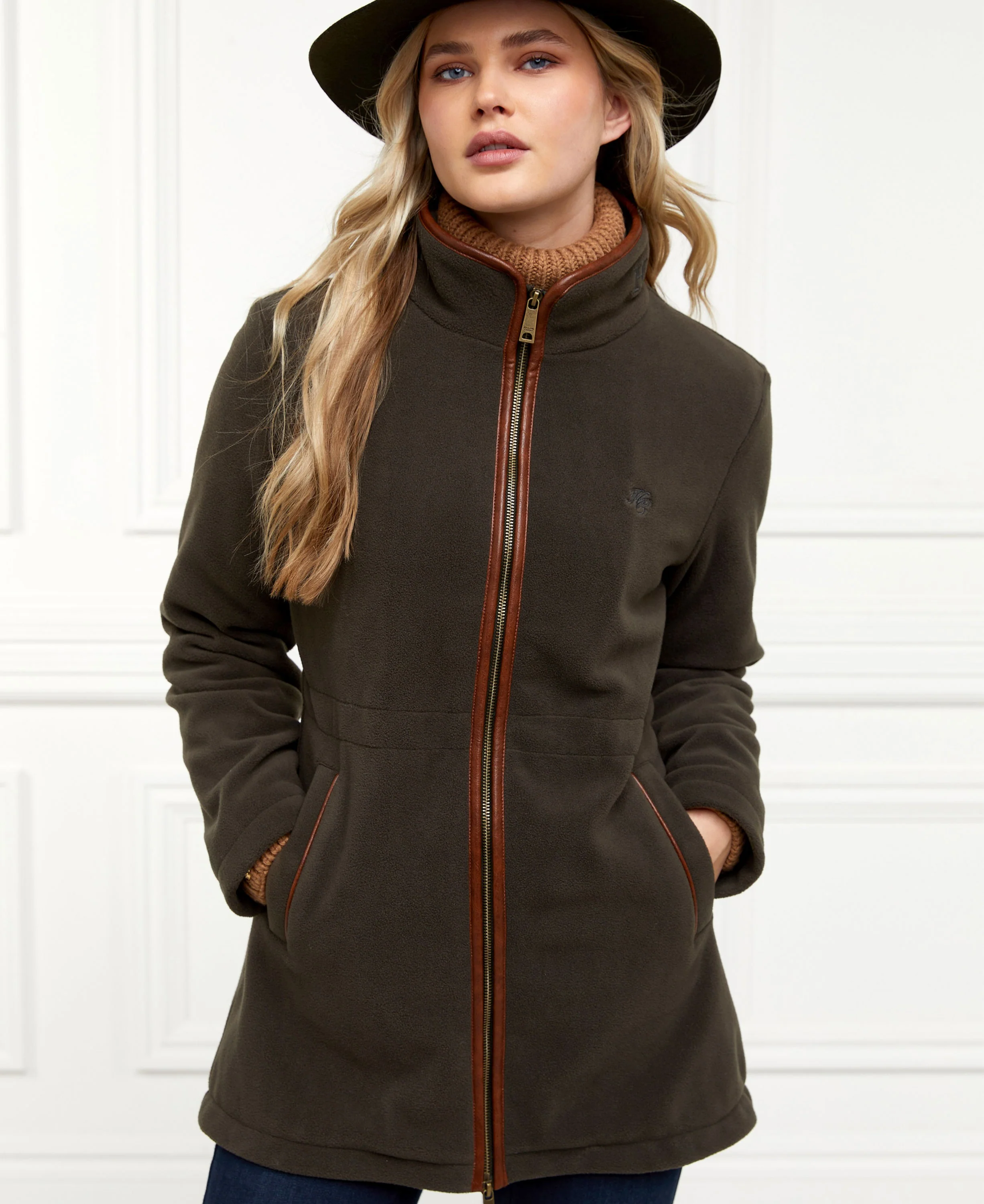 Country Longline Fleece - Khaki - Image 5