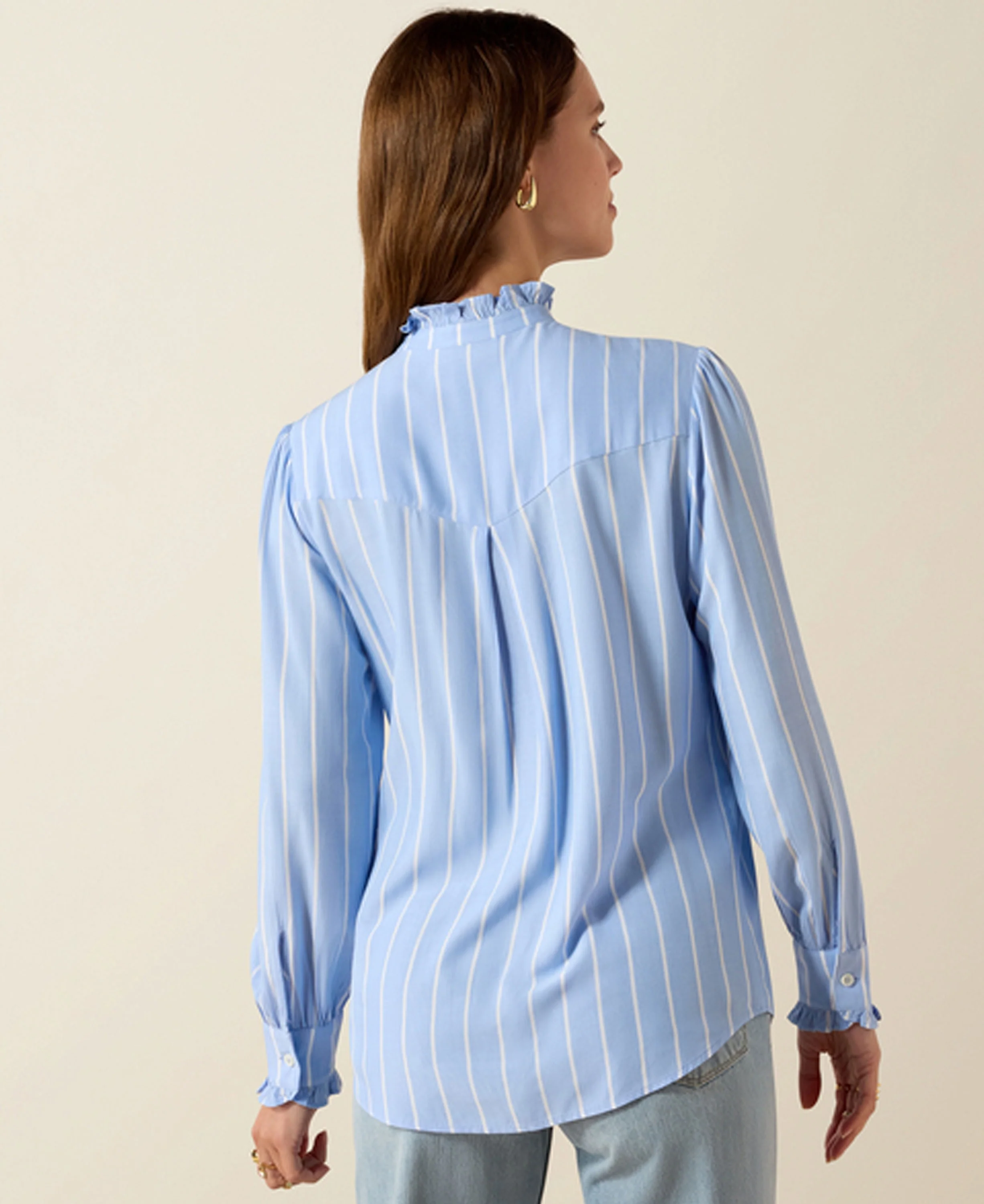 Cricklade Blouse - Pacific Blue Stripe - Image 3