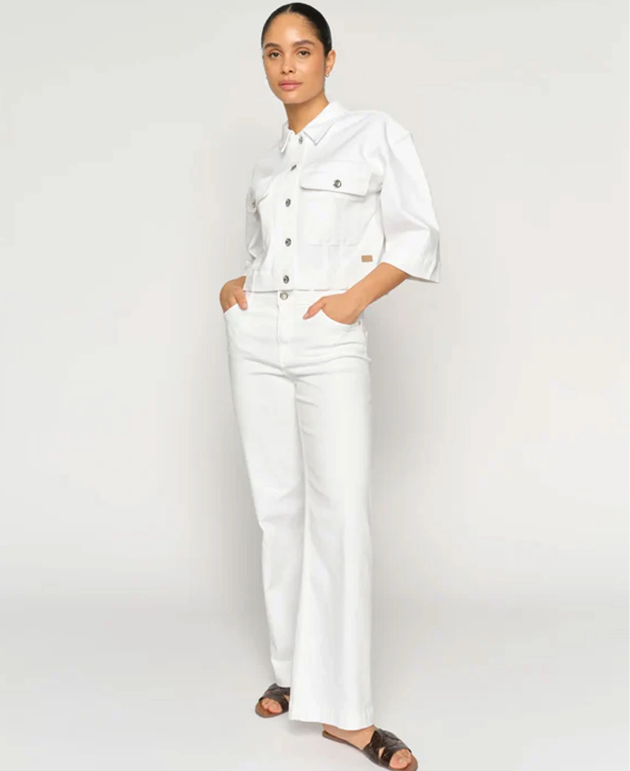 Dara Deluxe Jeans - Bright White - Image 2