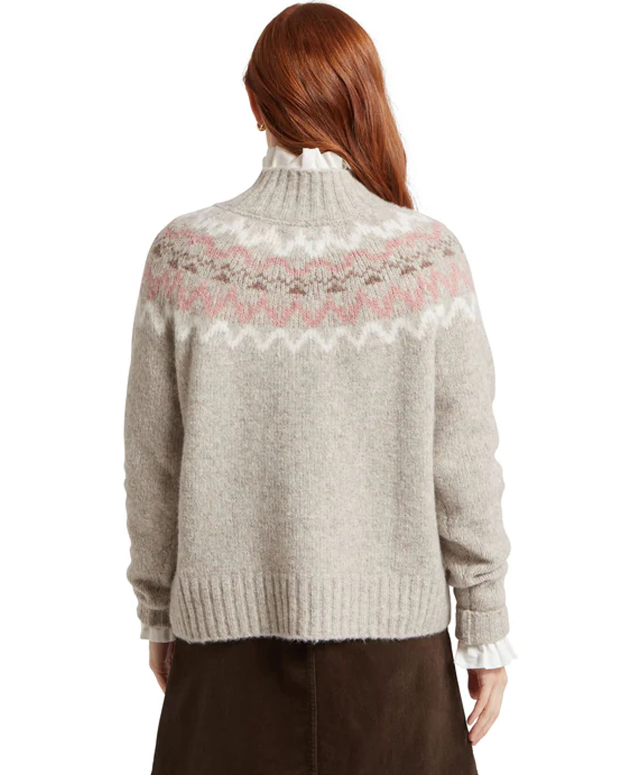 Evie Fairisle Jumper - Cobblestone - Image 4