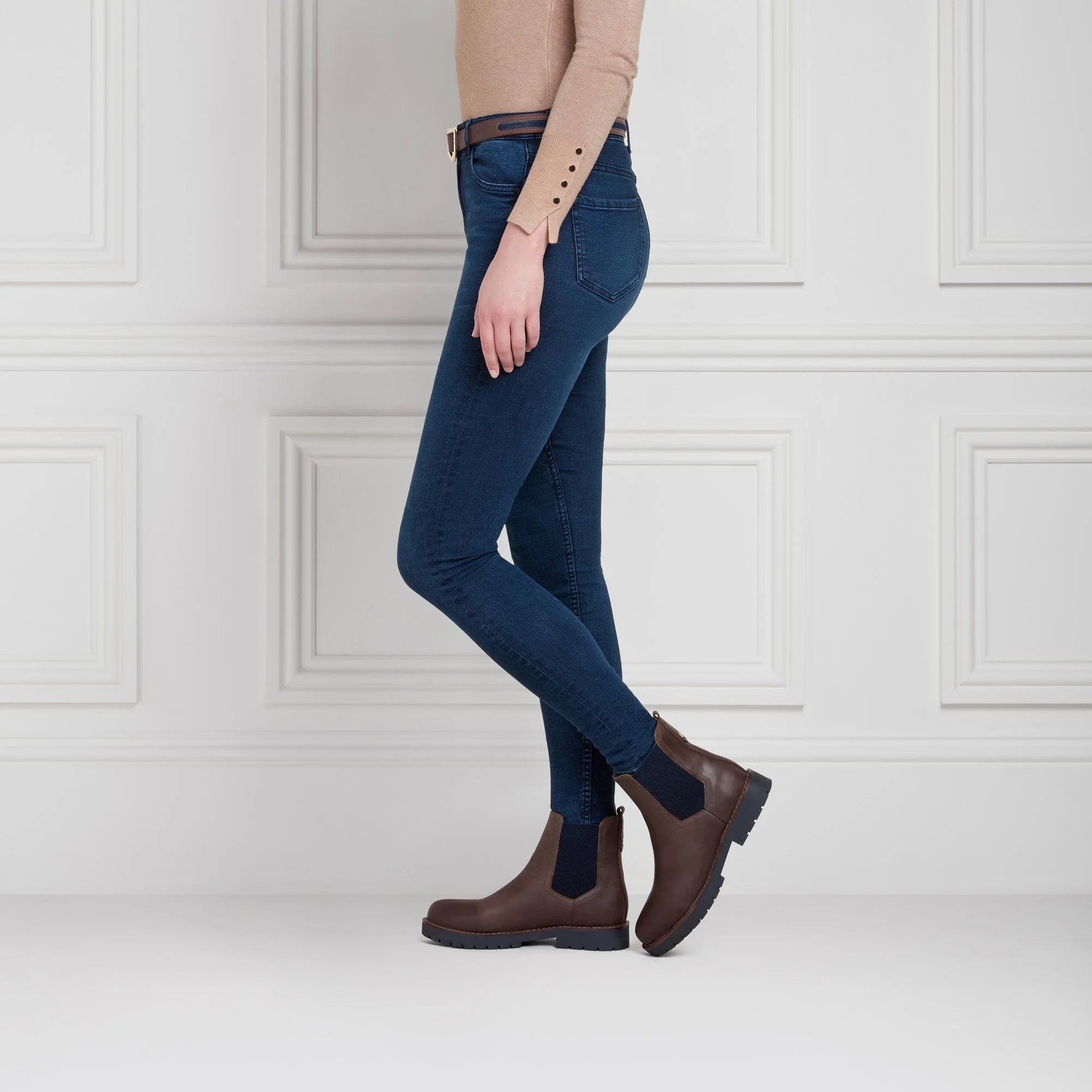 Sheepskin Boudica Boot - Mahogany Leather - Image 6