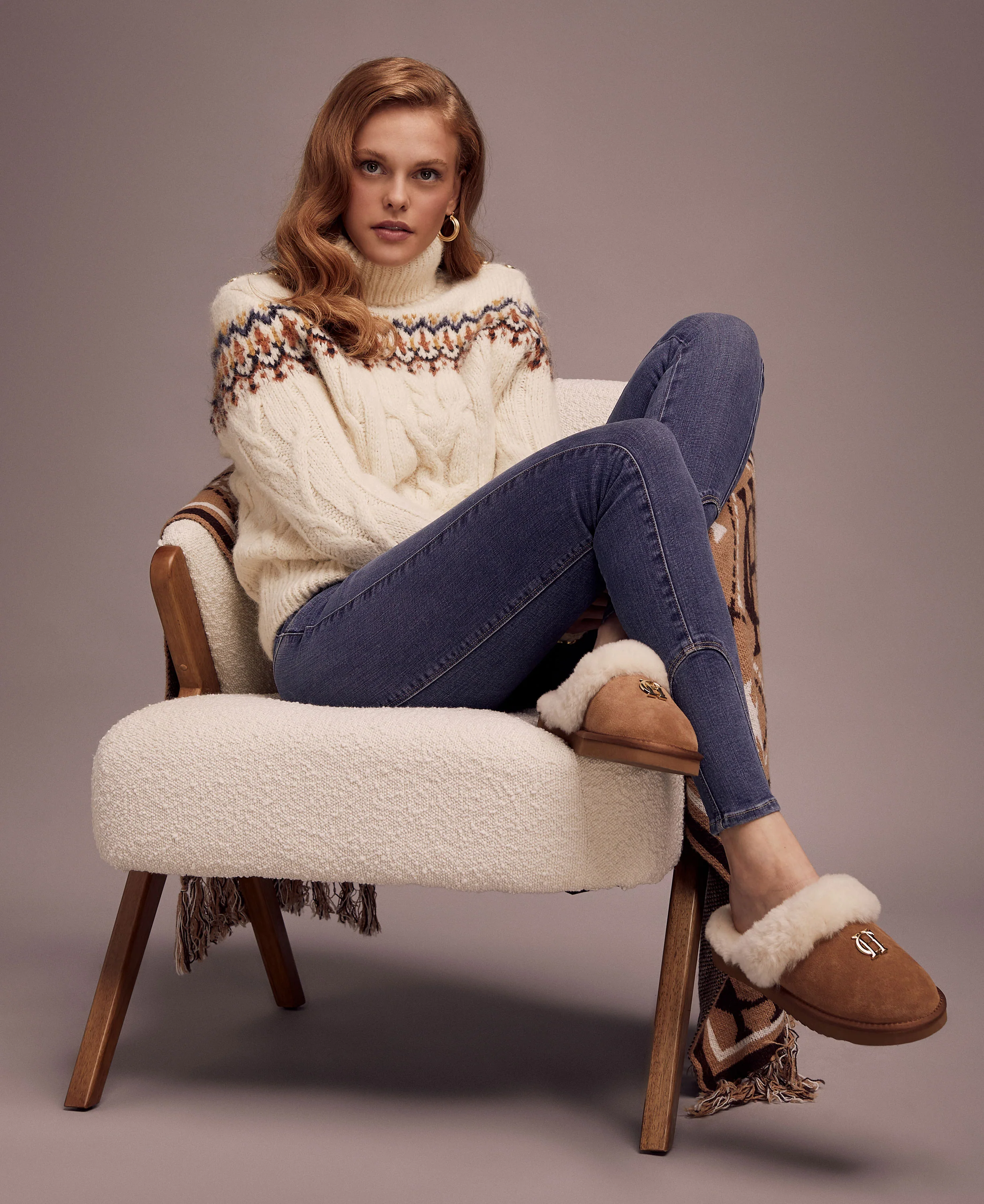 HC Shearling Slippers - Tan - Image 2
