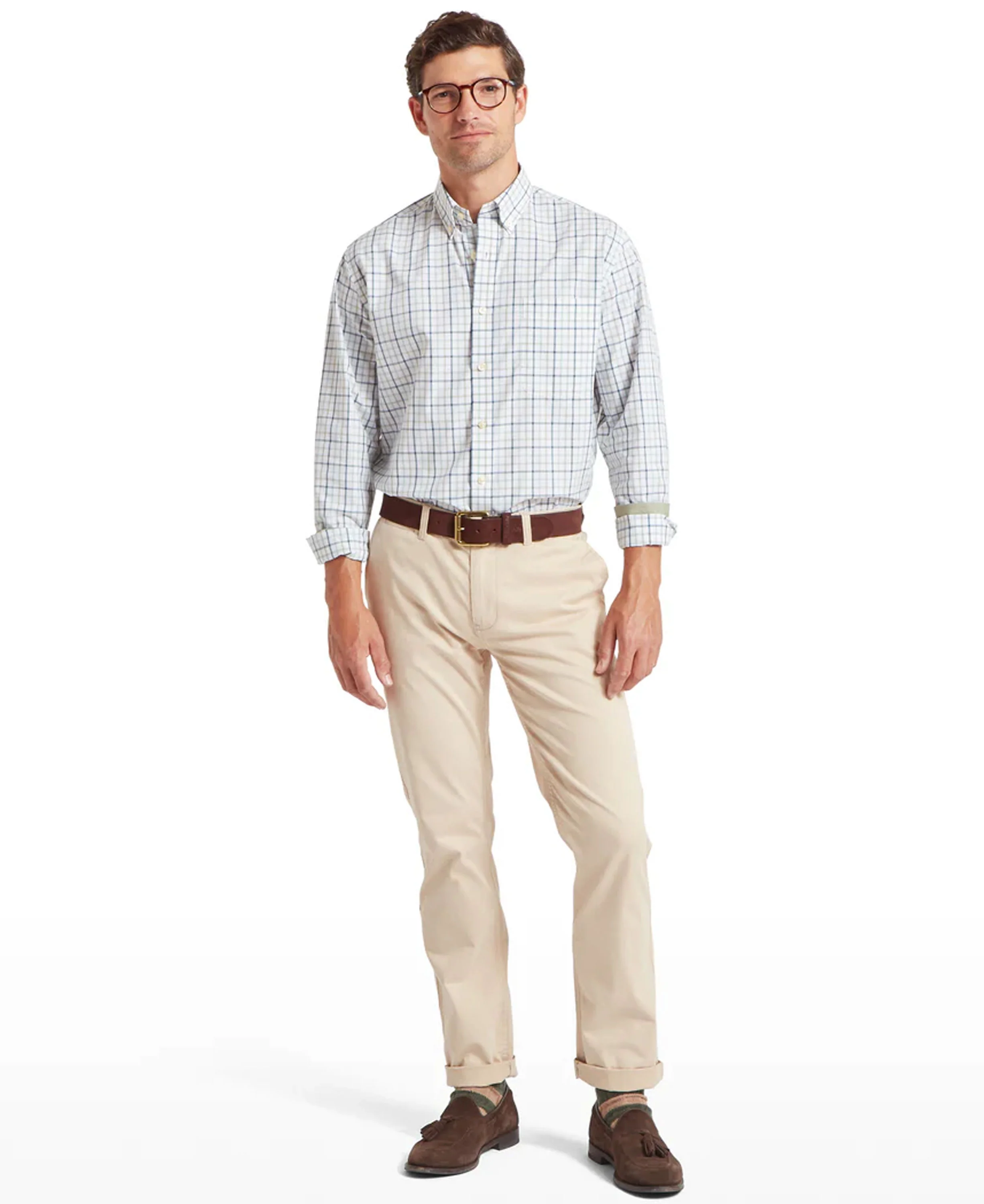 Holkham Classic Shirt - Deep Ocean Blue/Agave Green - Image 2