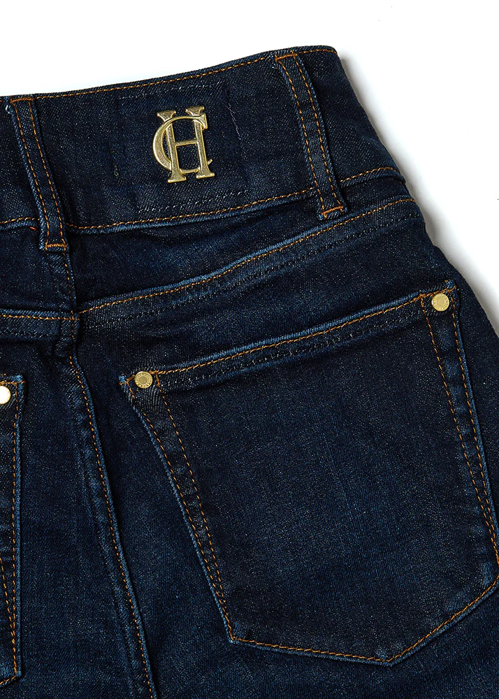 High Rise Flared Jean - Deep Indigo - Image 6