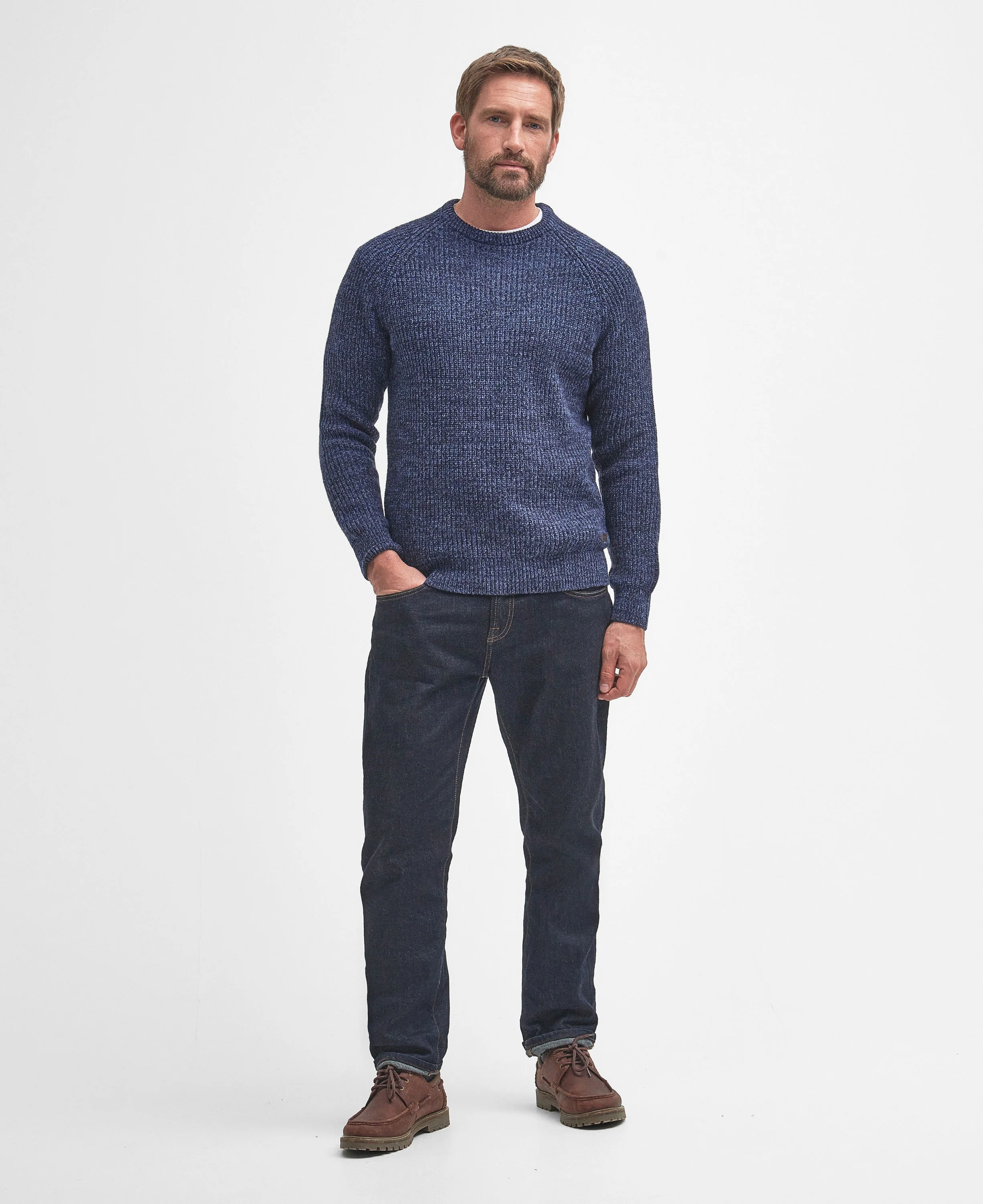 Horseford Crew Neck Jumper - Navy - Image 3