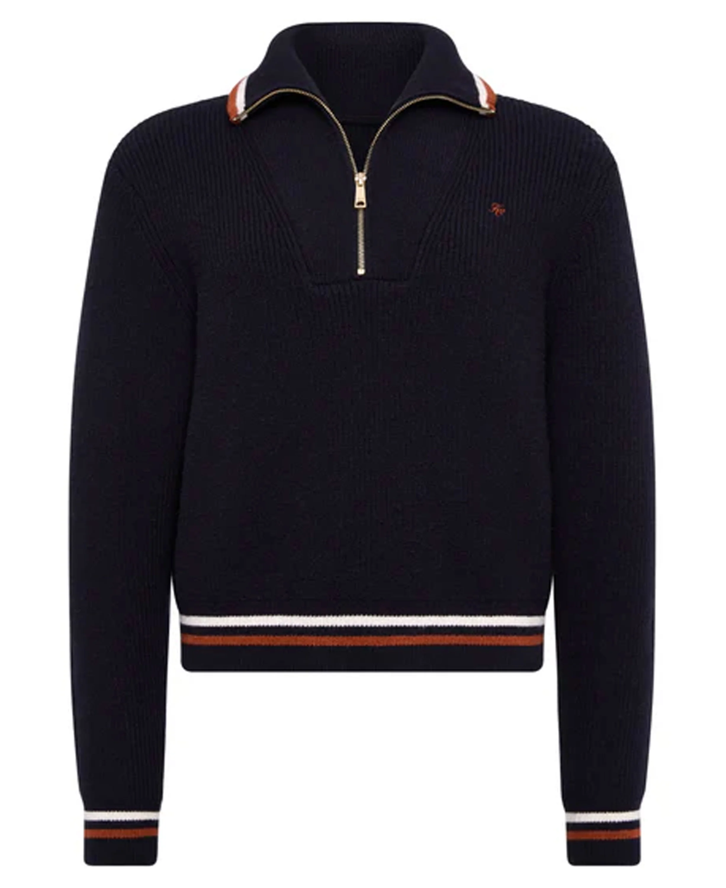 Jessica Quarter Zip Knit - Ink Navy