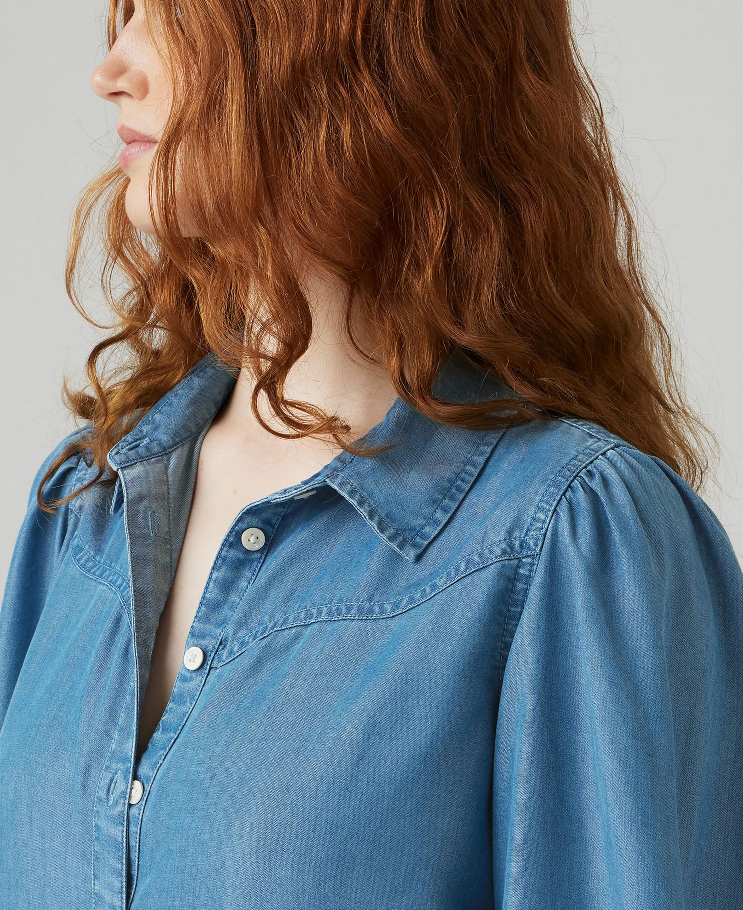Journey Western Shirt - Med Indigo - Image 4