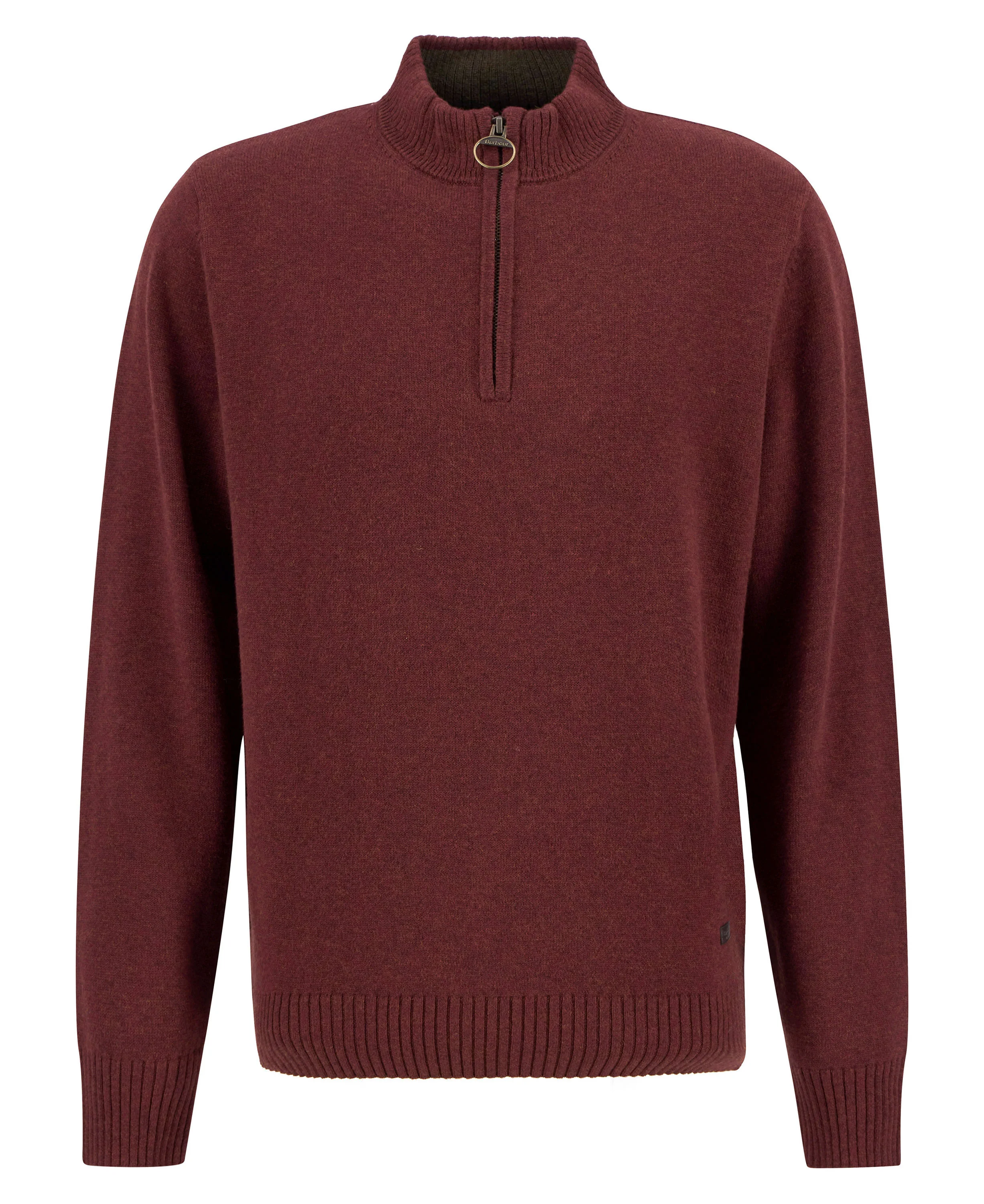 Kelson Half Zip Knitted Jumper - Fired Brick