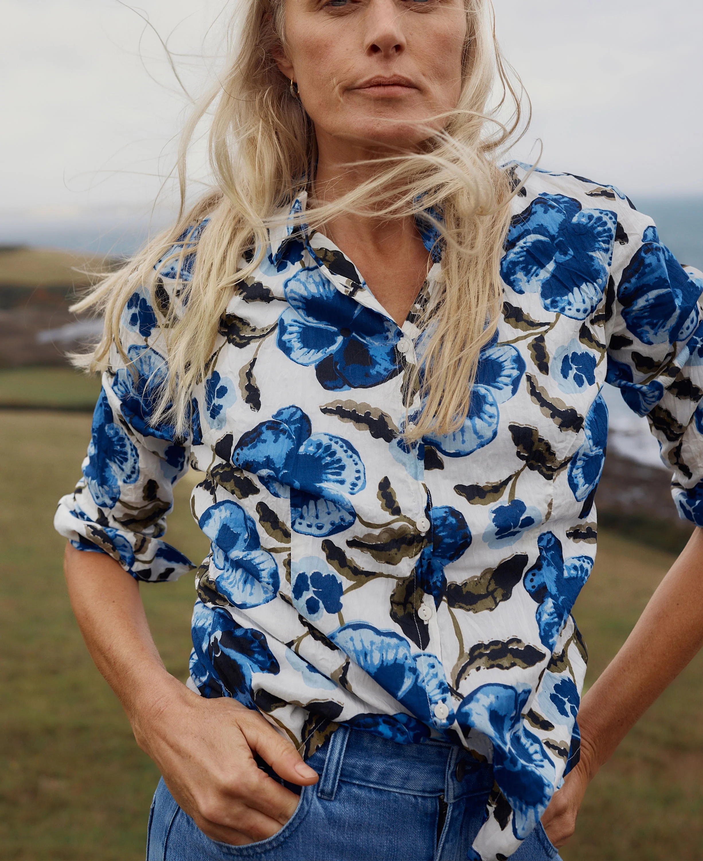 Larissa Shirt - Spring Pansy Chalk - Image 3