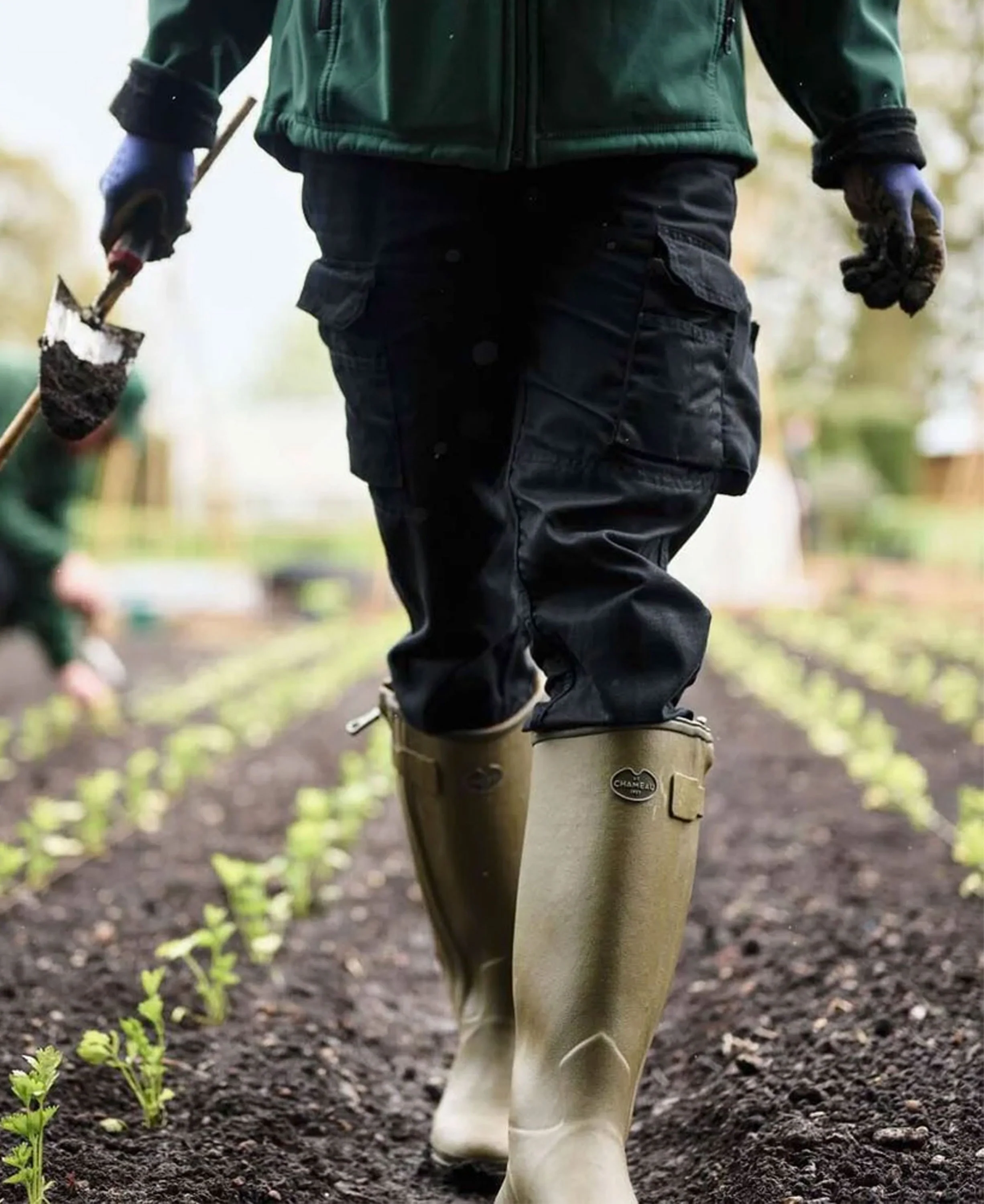 Chasseur Cuir Wellington Boots - Vert Vierzon - Image 5