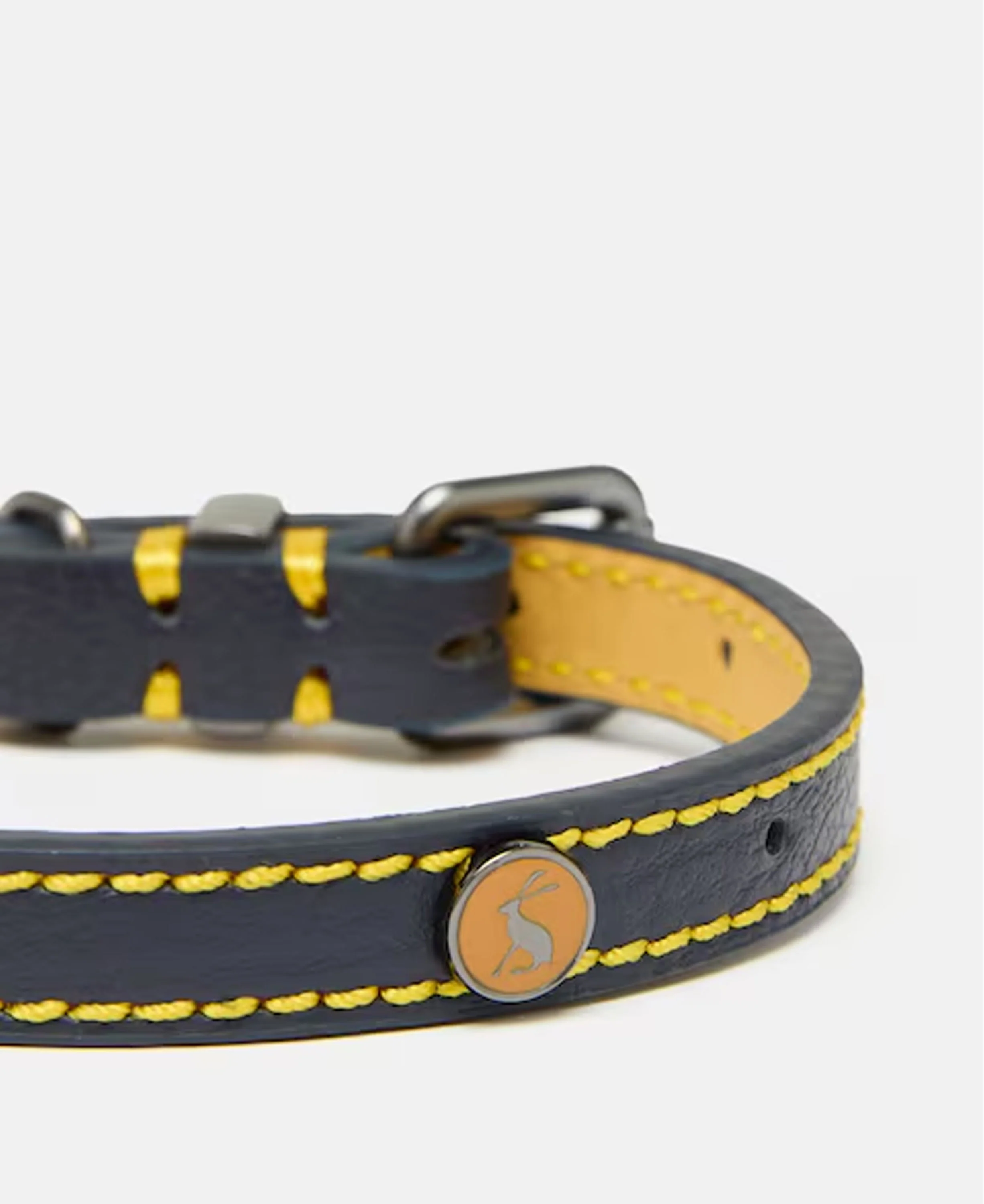Leather Collar Small - Navy - Image 2