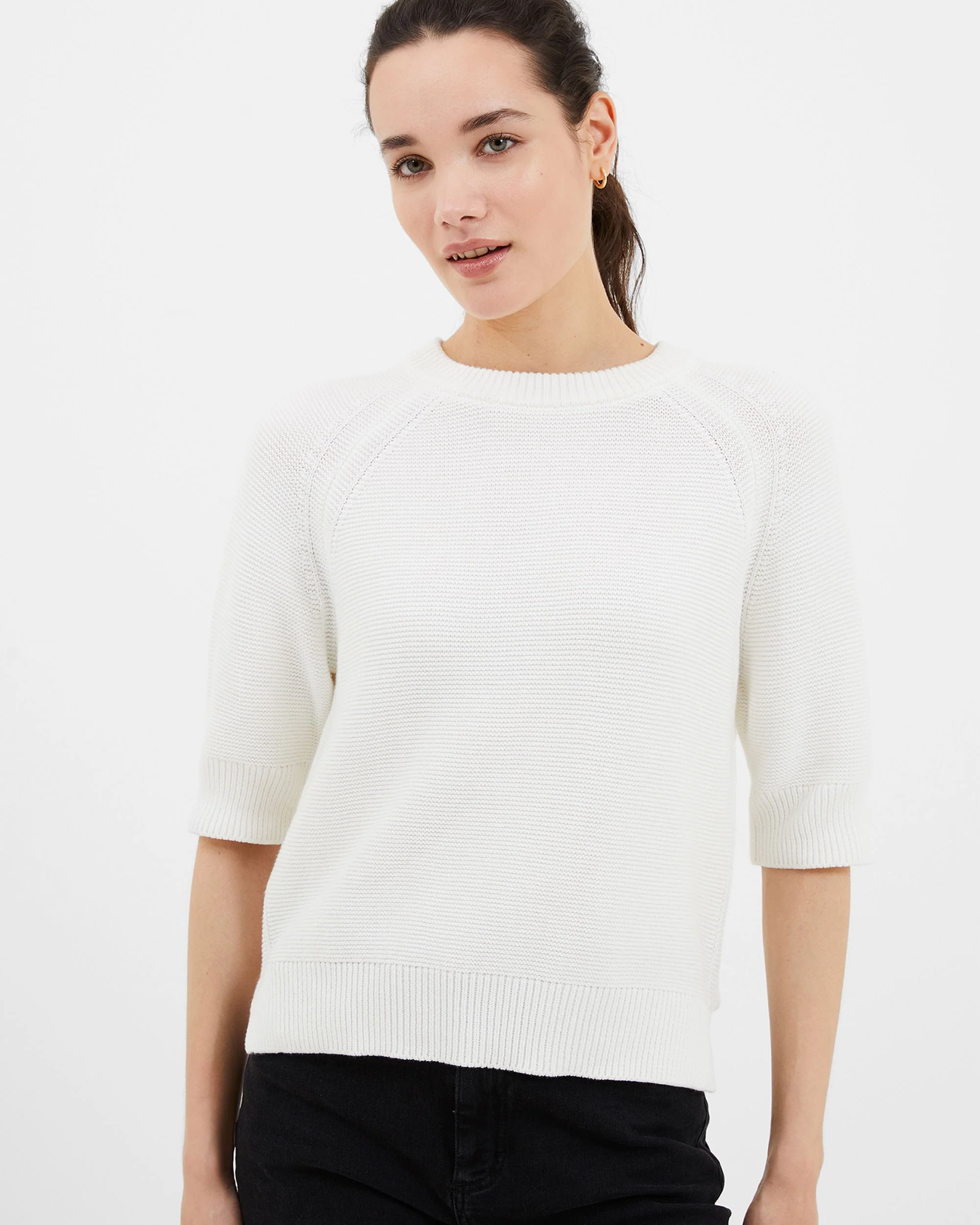 Lily Mozart Short Sleeve Jumper - Summer White - Image 2