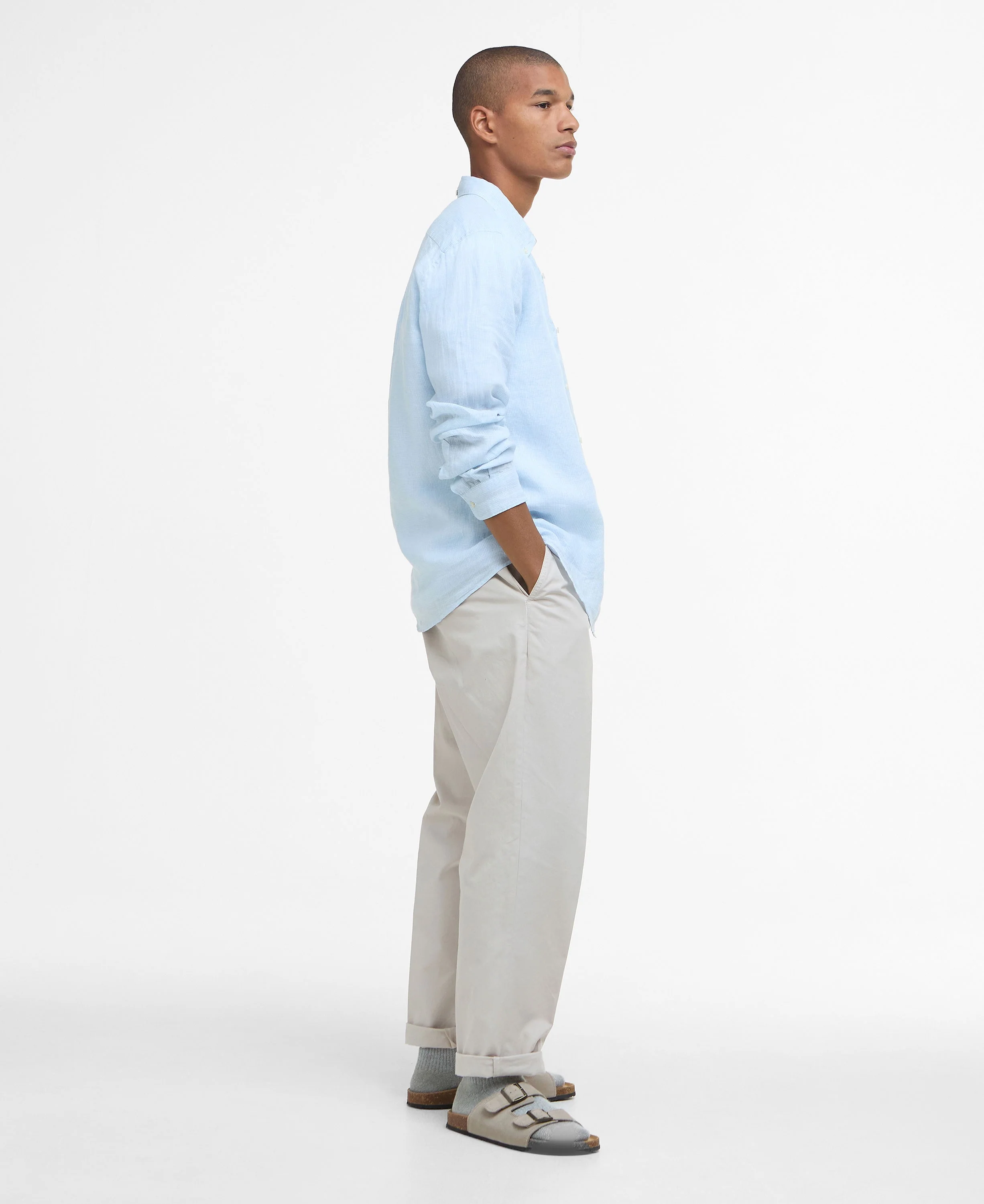 Linton Tailored Shirt - Ocean Sky - Image 3