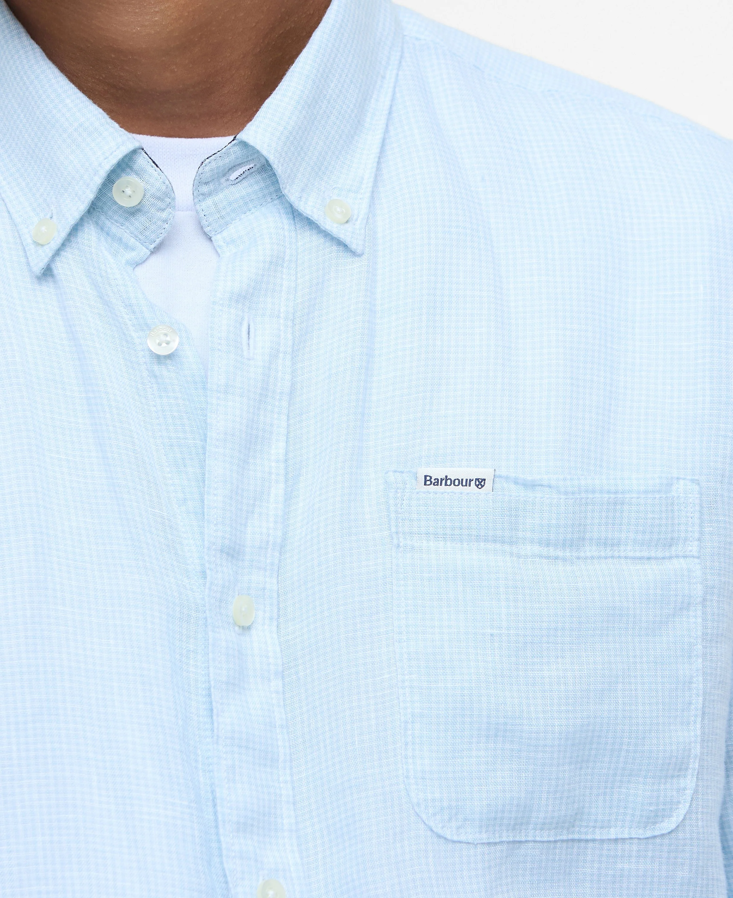 Linton Tailored Shirt - Ocean Sky - Image 6
