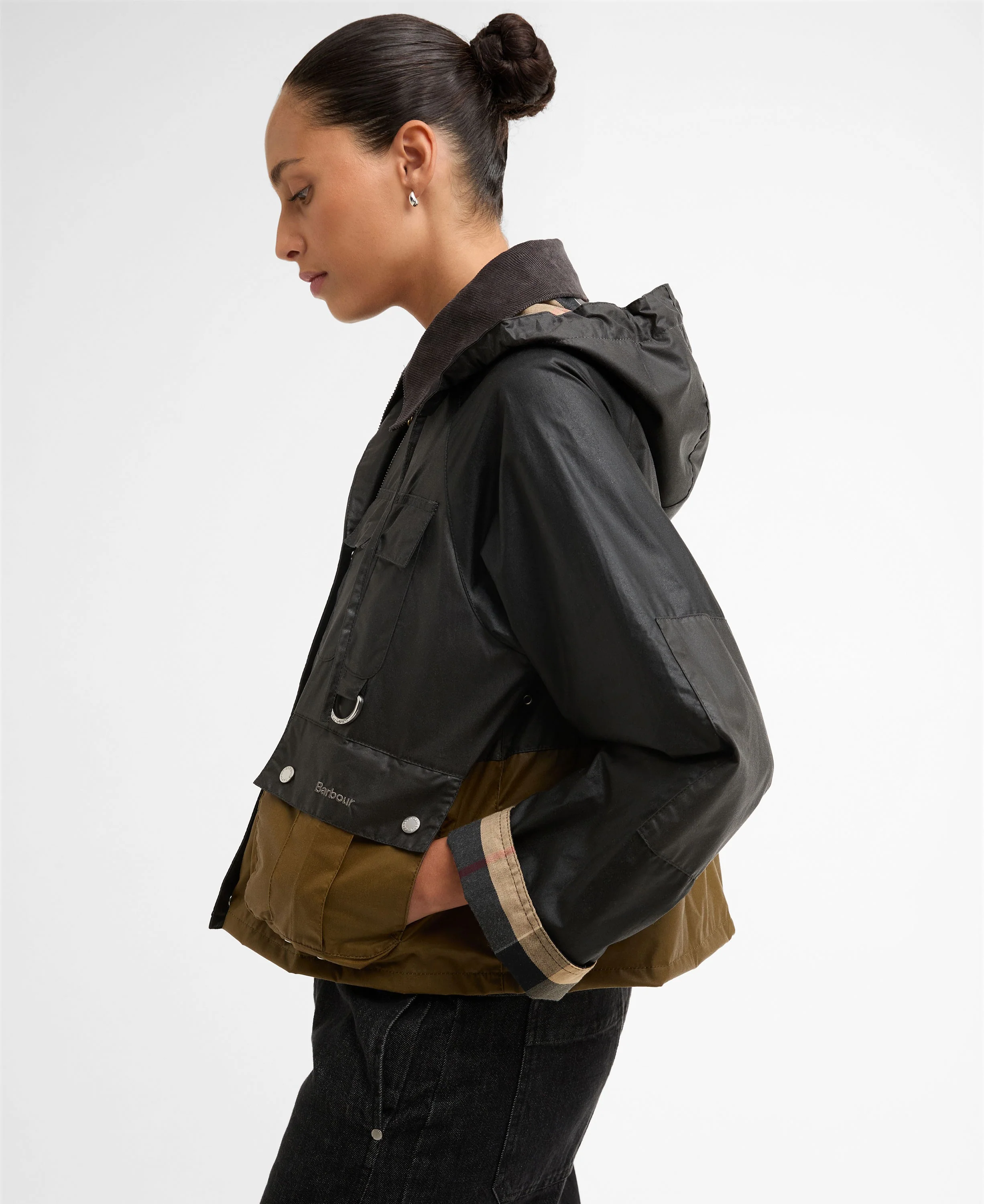 Liza Wax Jacket - Black/Grey/Sand/Dress - Image 4