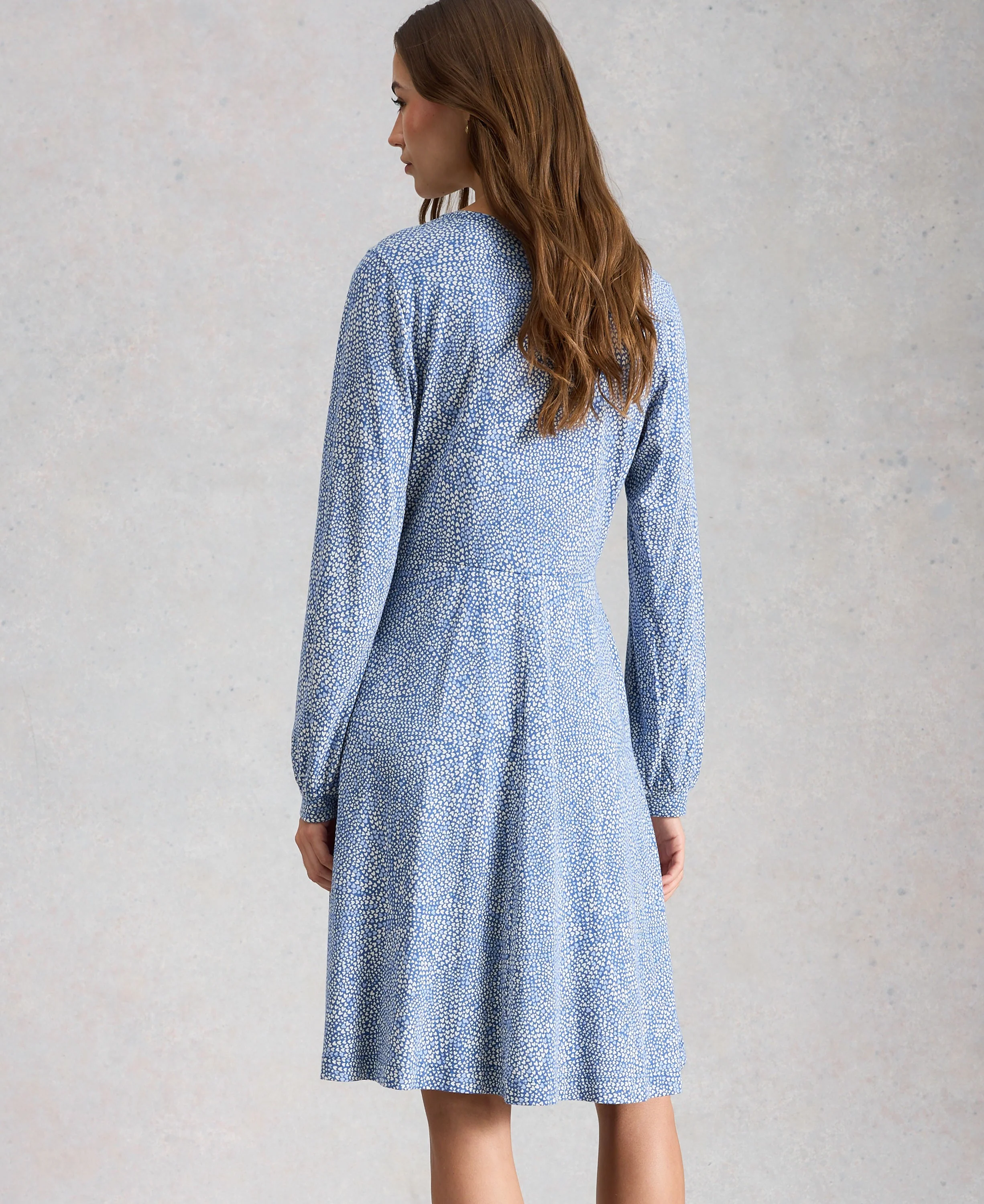 Meg Jersey Dress - Blue Multi - Image 3