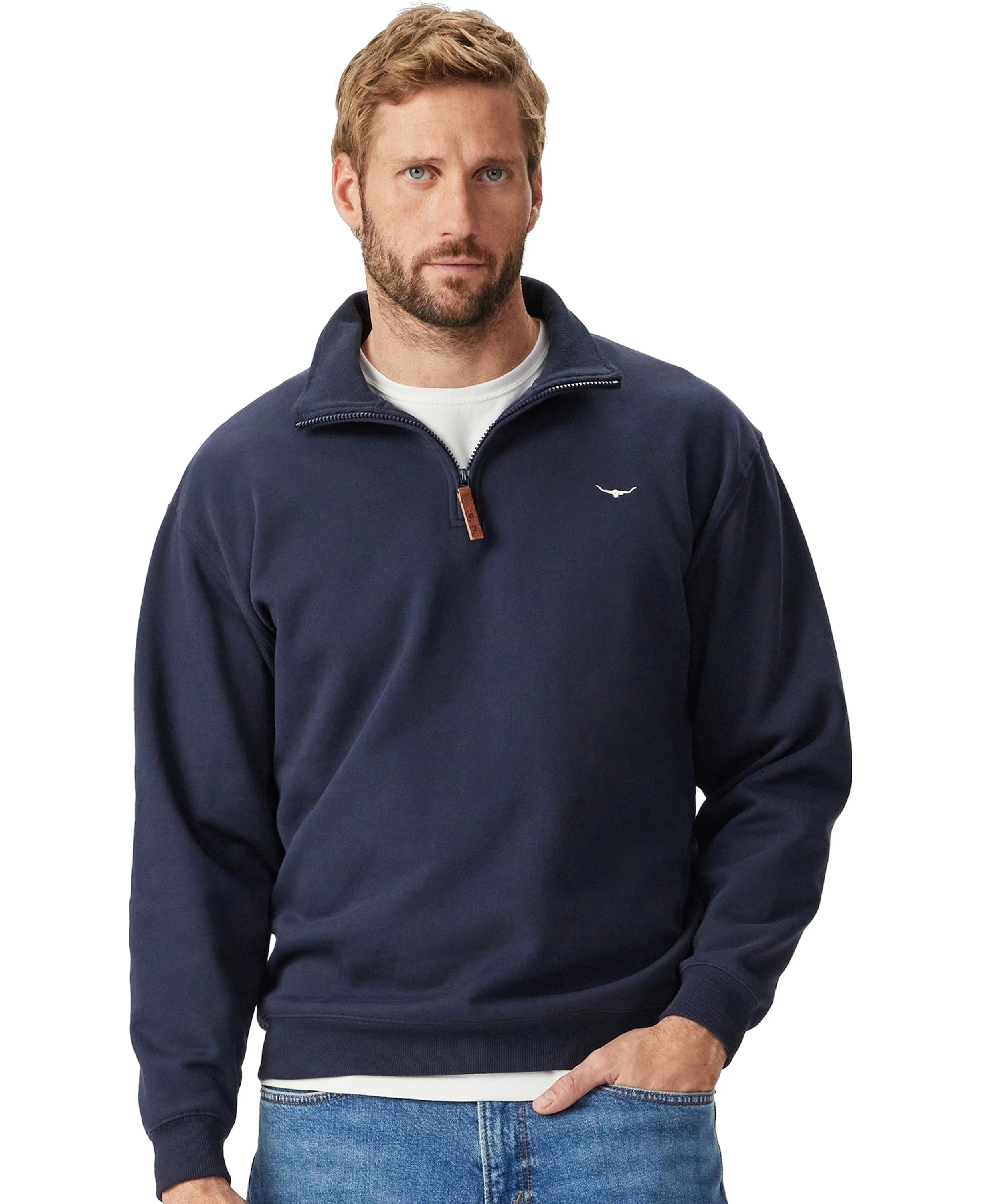Mulyungarie 1/4 Zip Sweatshirt - Navy - Image 2