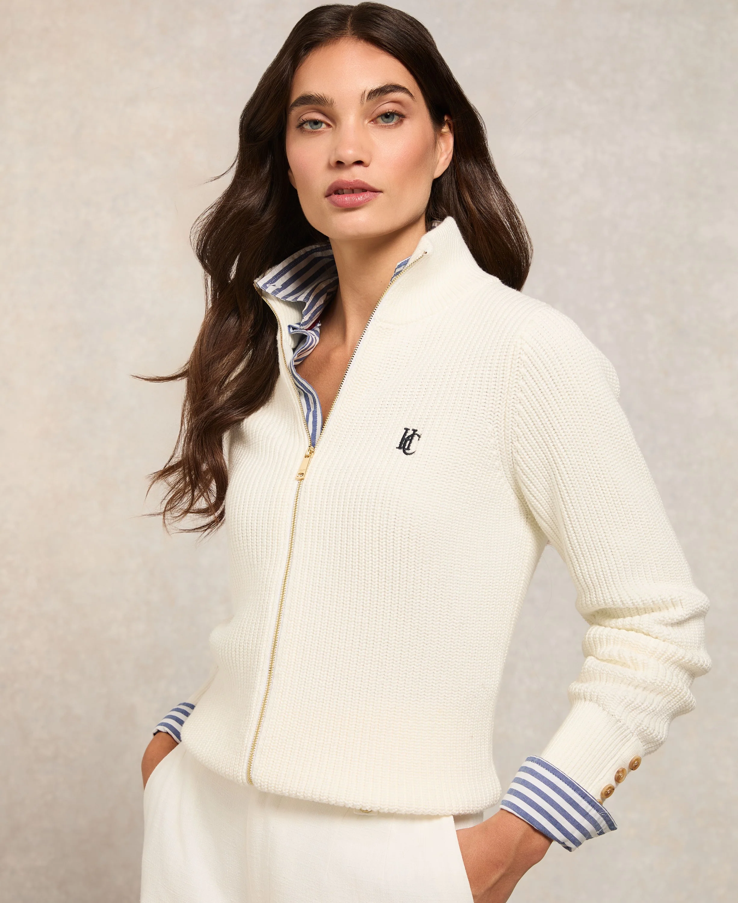 Northleach Cardigan - Natural - Image 2