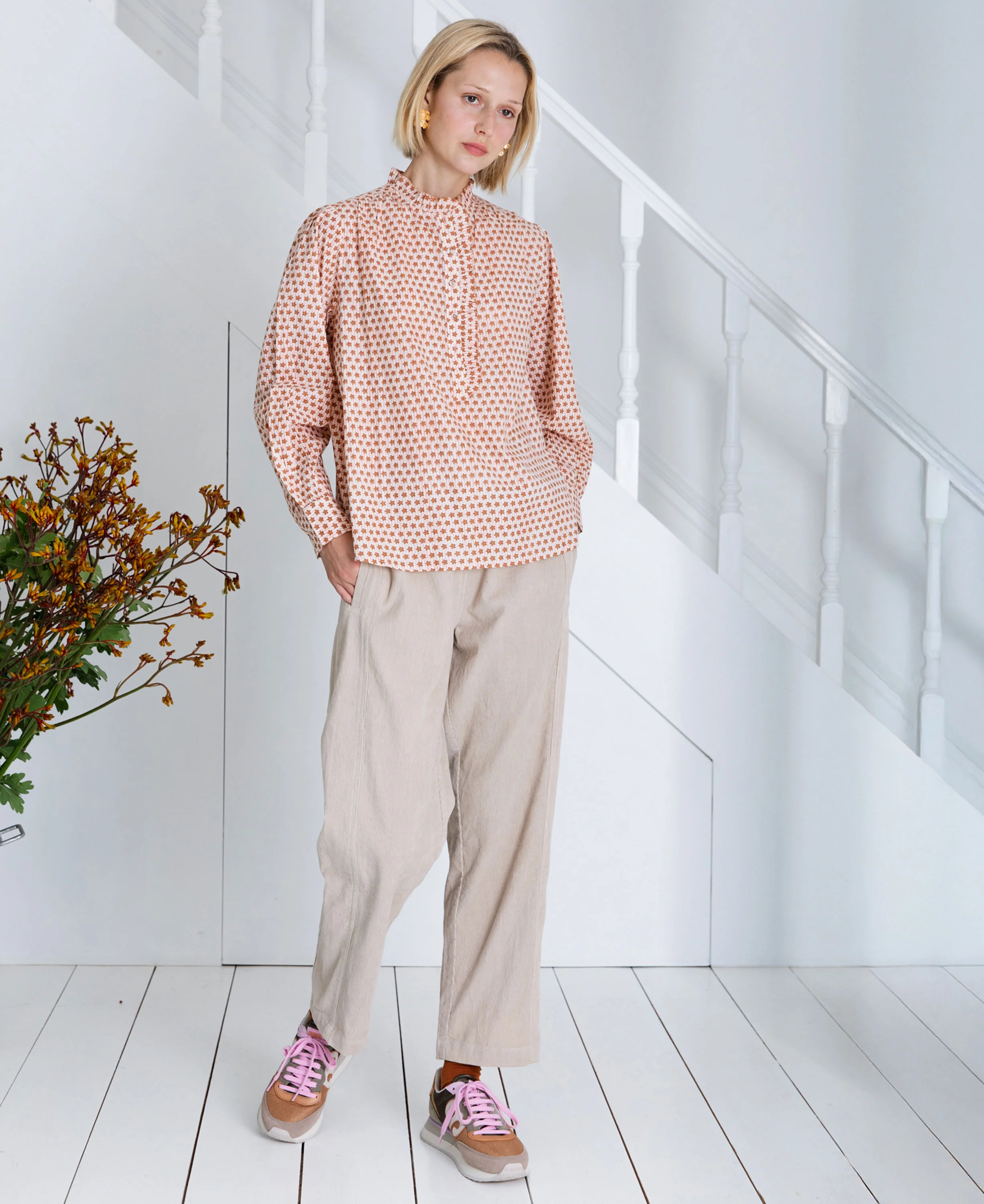 Nova Cord Trouser - Ecru - Image 2