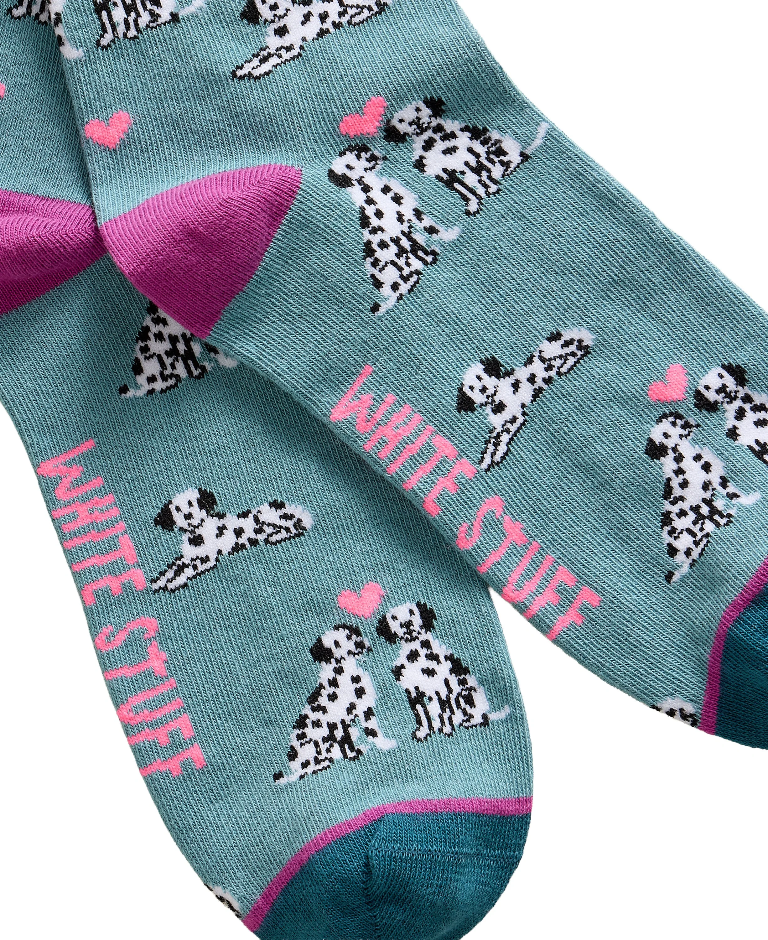 Novelty Dalmatian Ankle Sock - Mid Blue - Image 2