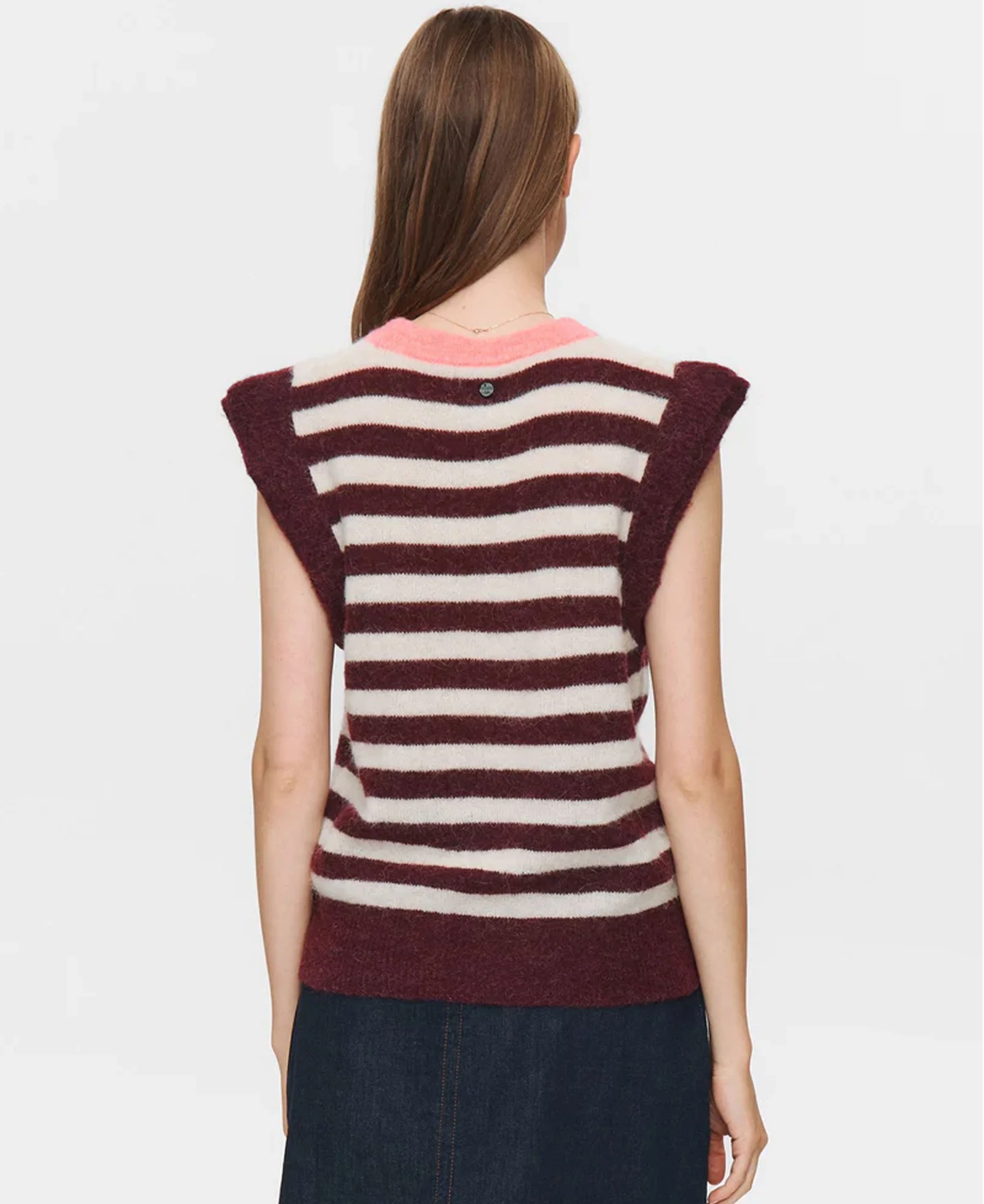 Nuciara Riette Stripe Vest - Winetasting - Image 4