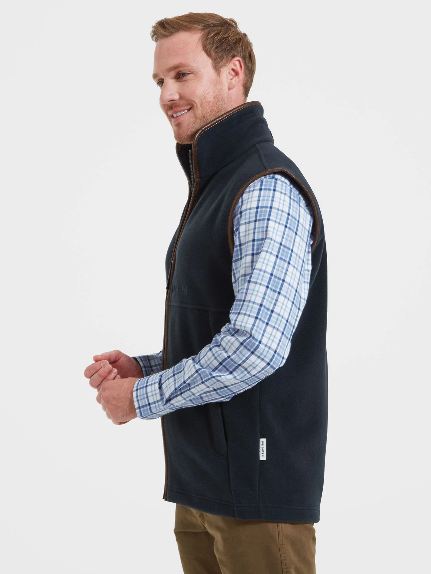 Oakham Fleece Gilet - Navy - Image 3