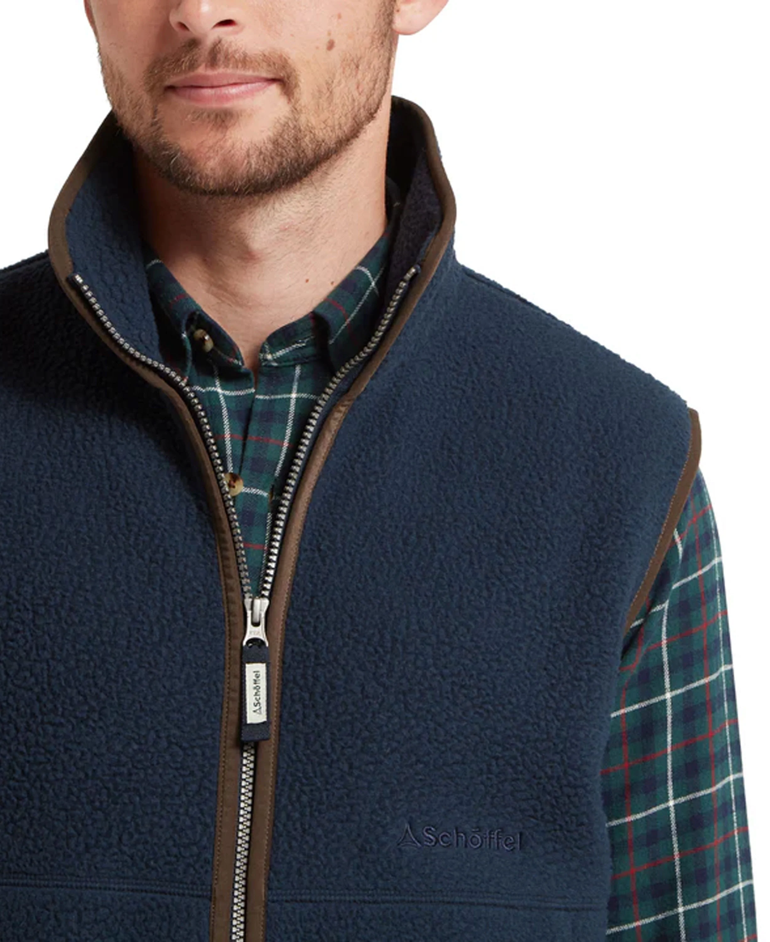 Oakham Retro Fleece Gilet - True Navy - Image 8