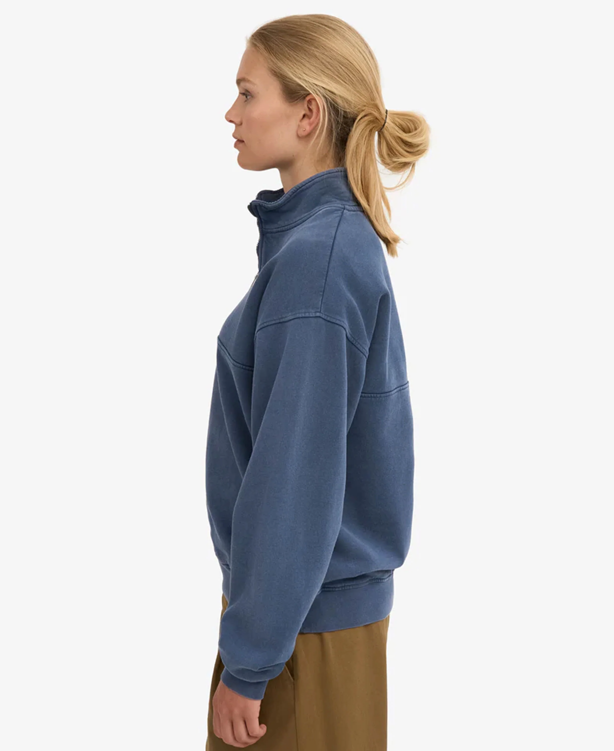 Organic Quarter Zip - Neptune Blue - Image 3