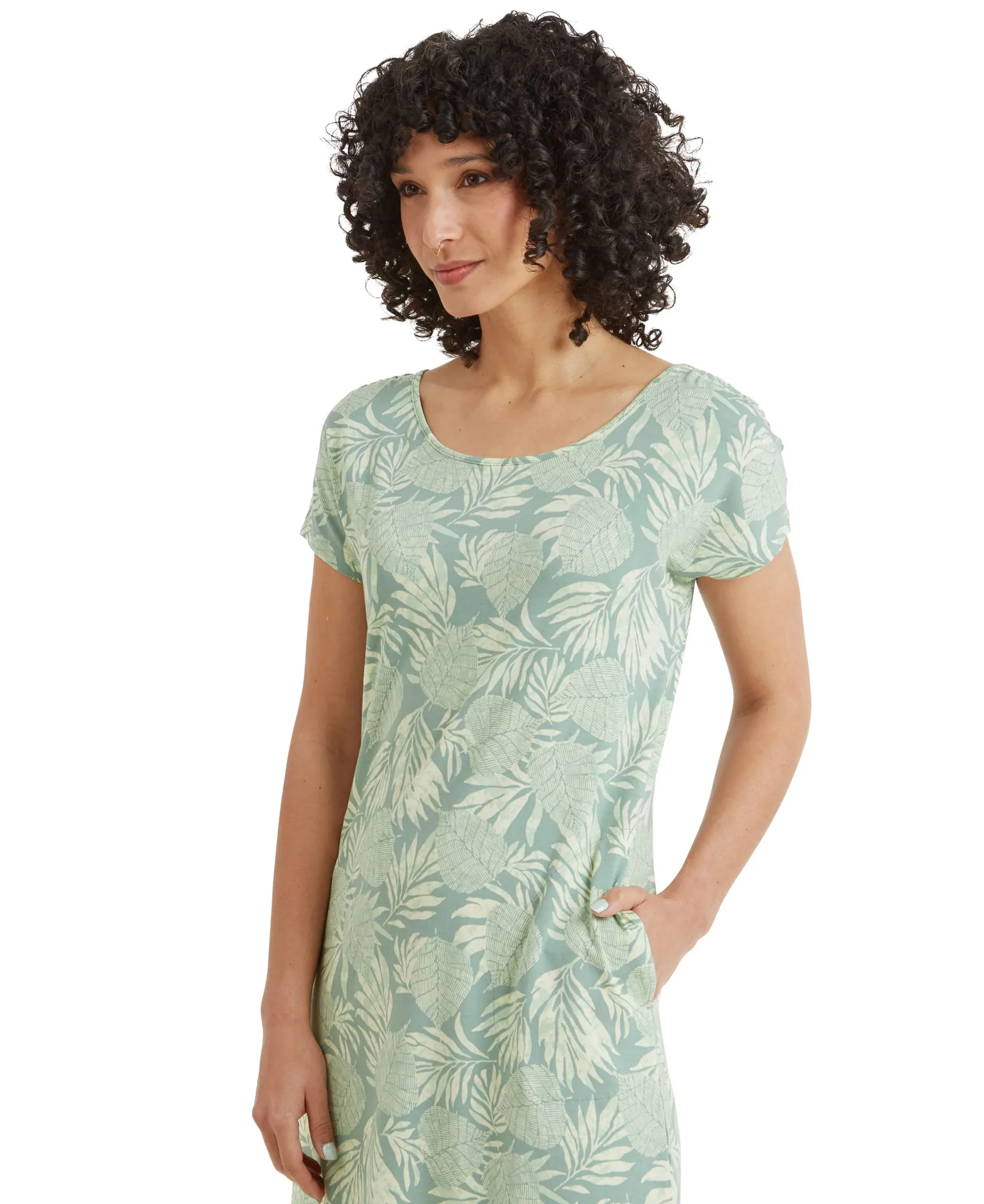Padma Tie Back Dress - Celery Bhodi Leaf - Image 2