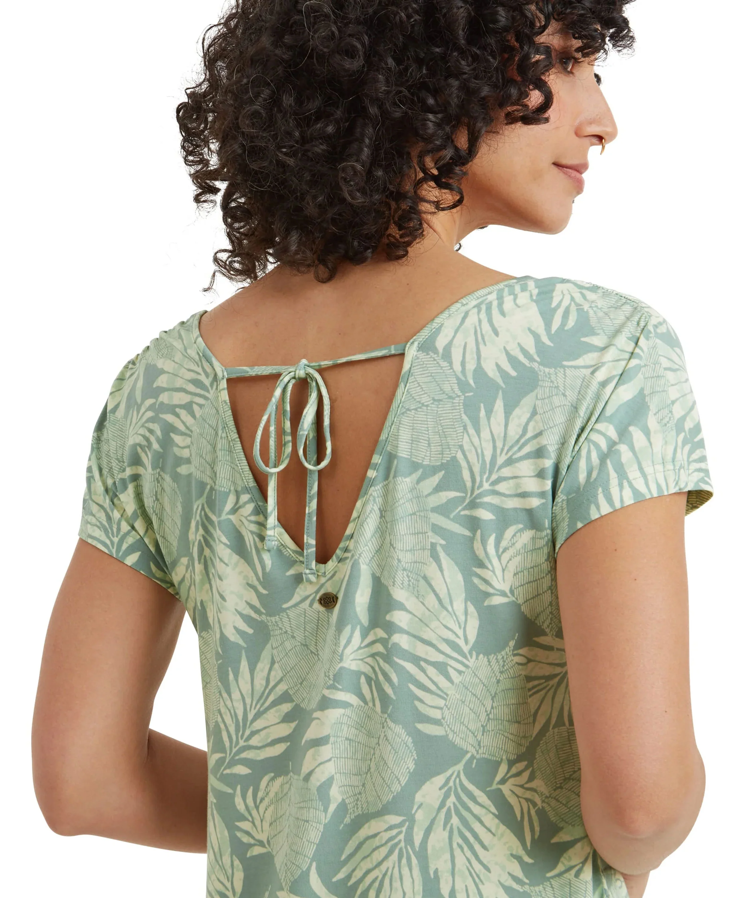 Padma Tie Back Dress - Celery Bhodi Leaf - Image 6