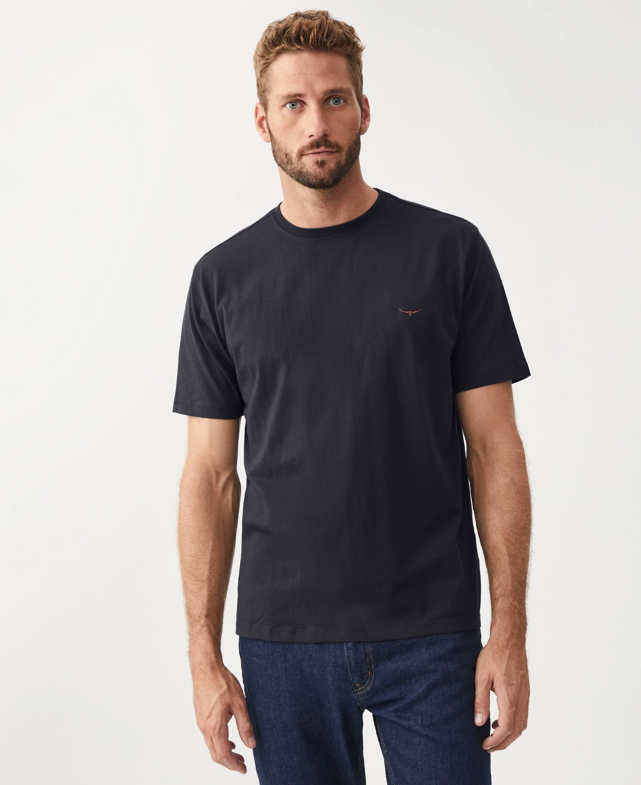Parson T Shirt - Navy/Chestnut - Image 3