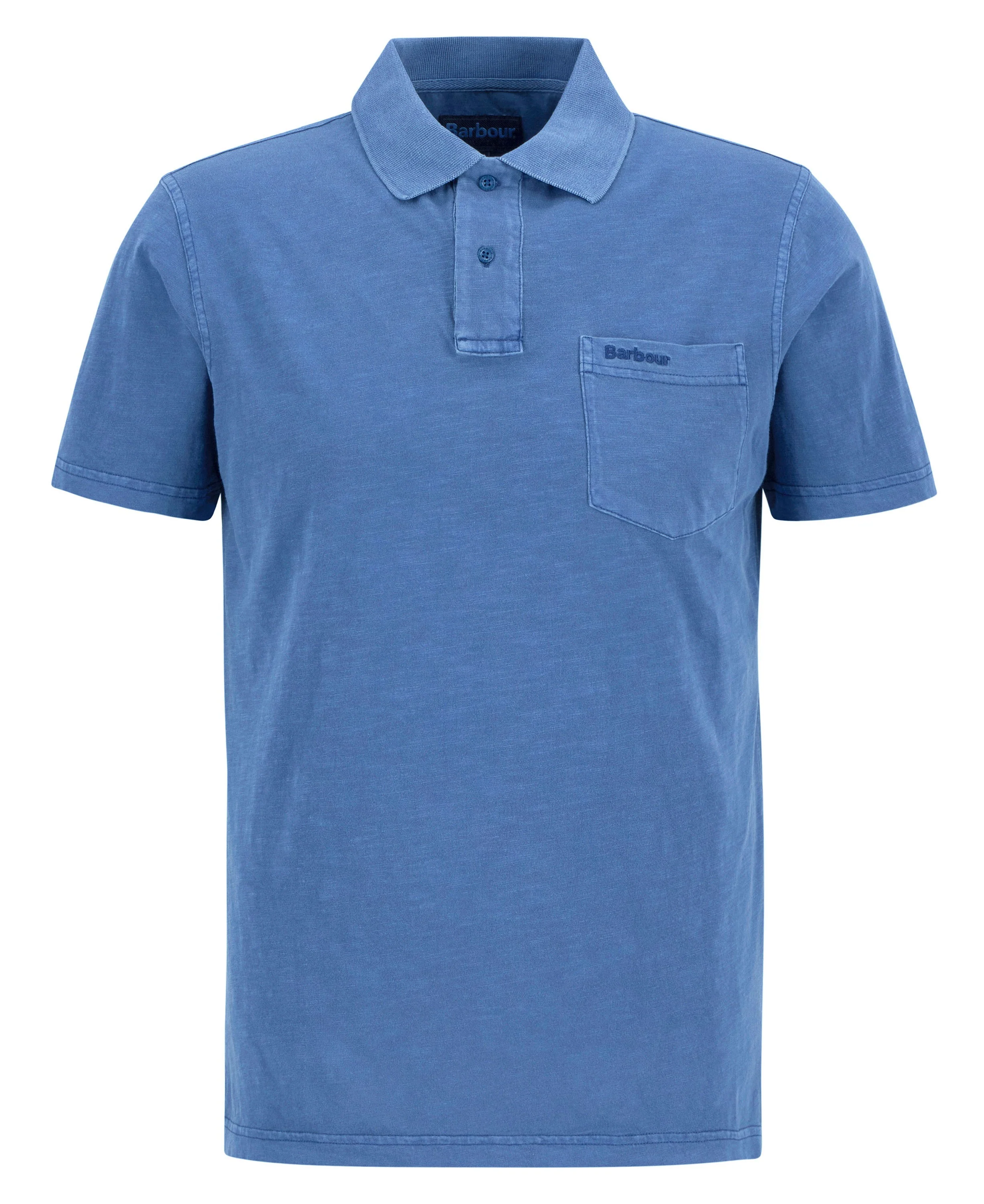 Pigment Dye Slub Polo Shirt - Dark Denim
