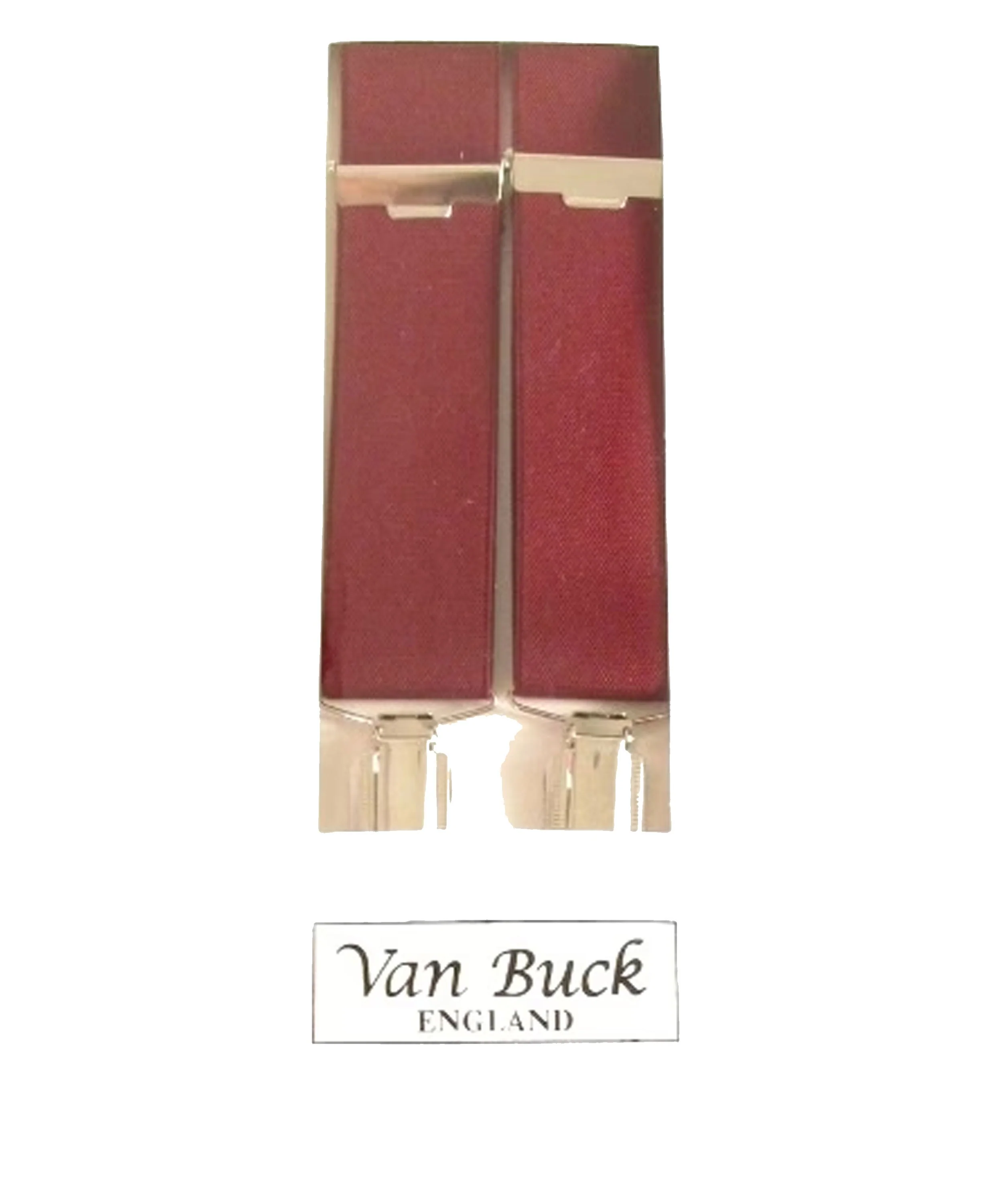 Plain Clip Braces - Burgundy