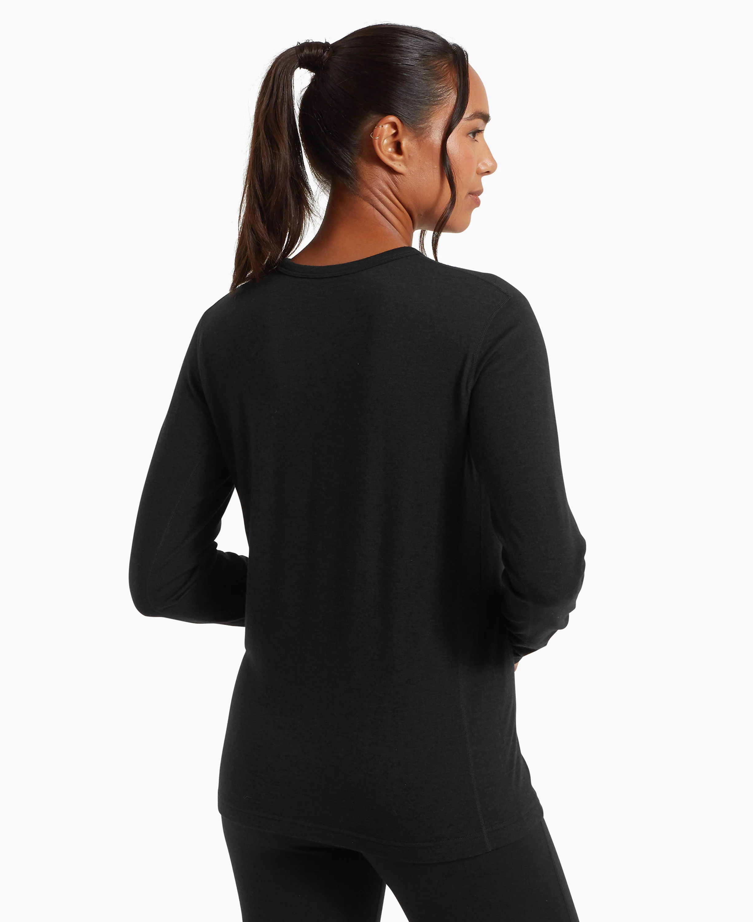 Redstone Long Sleeve Crew Baselayer Womens - Black - Image 2