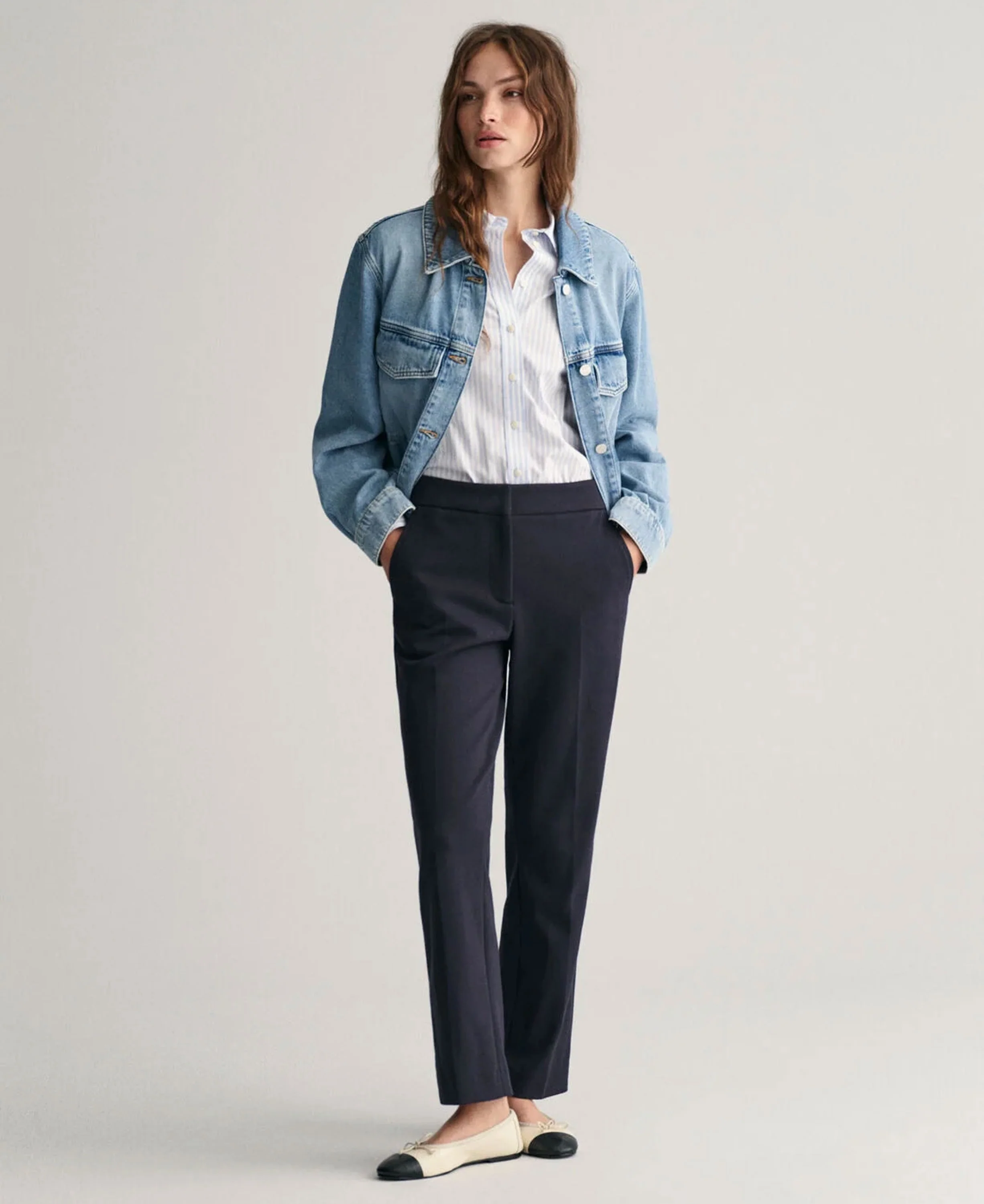 Regular Fit Classic Poplin Striped Shirt - Light Blue - Image 6