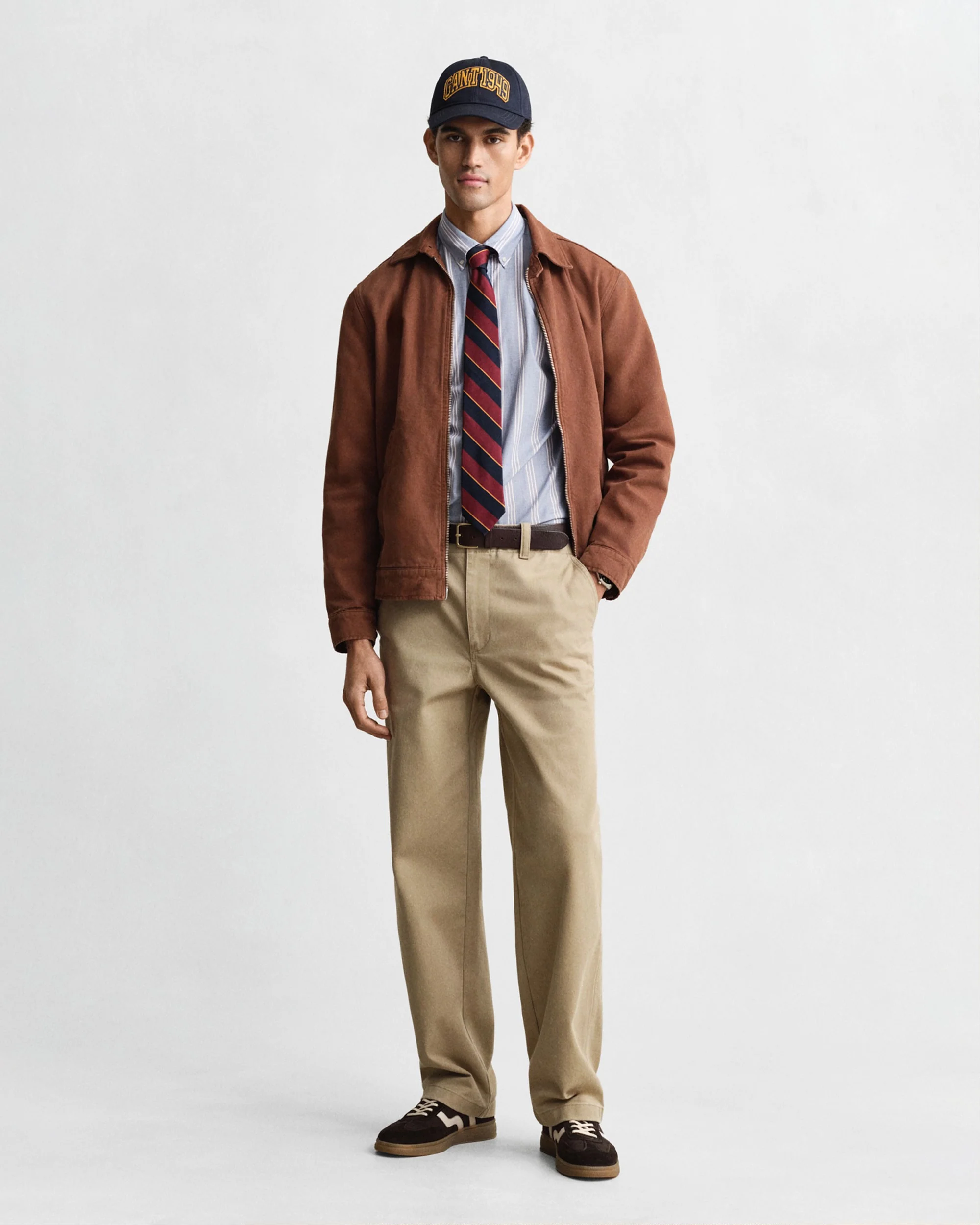 Regular Fit Poplin Fil-à-Fil Stripe Shirt - College Blue - Image 5