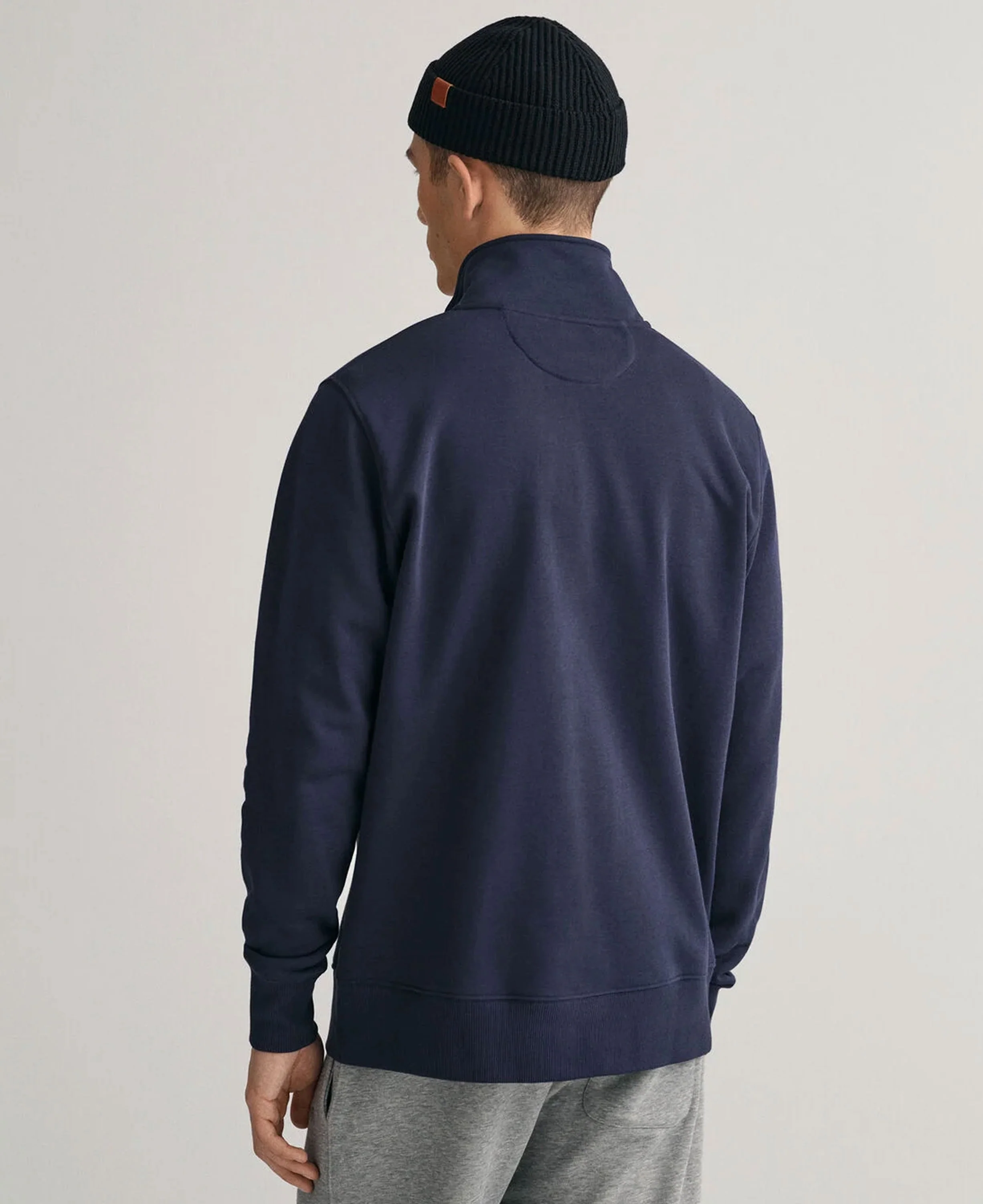 Regular Fit Shield Half Zip Sweatshirt - Evening Blue - Image 3