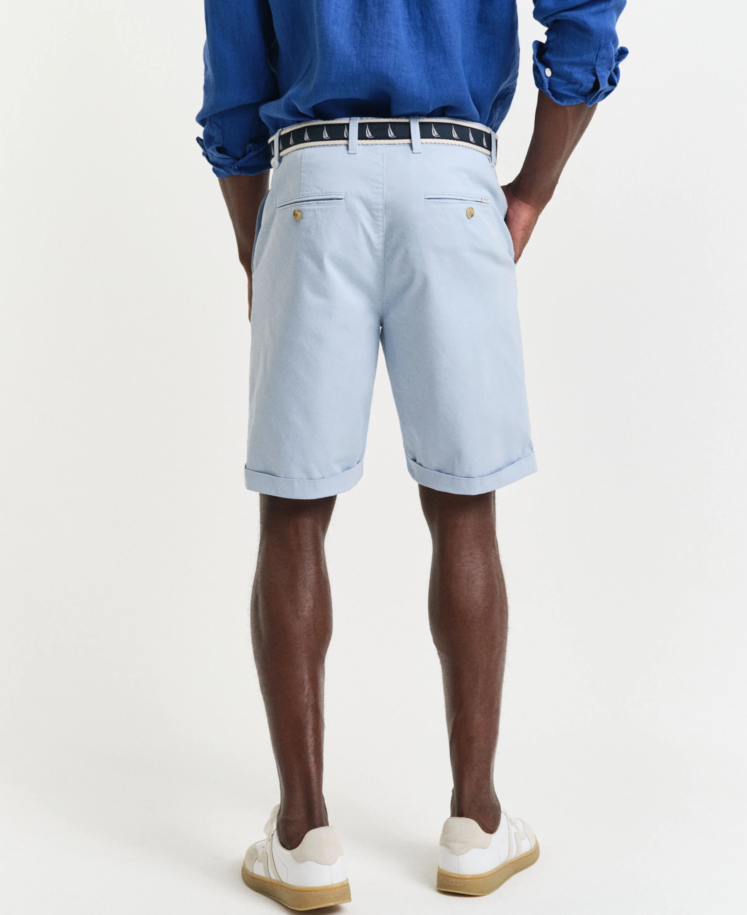 Regular Sunfaded Chino Shorts - Fresh Blue - Image 3