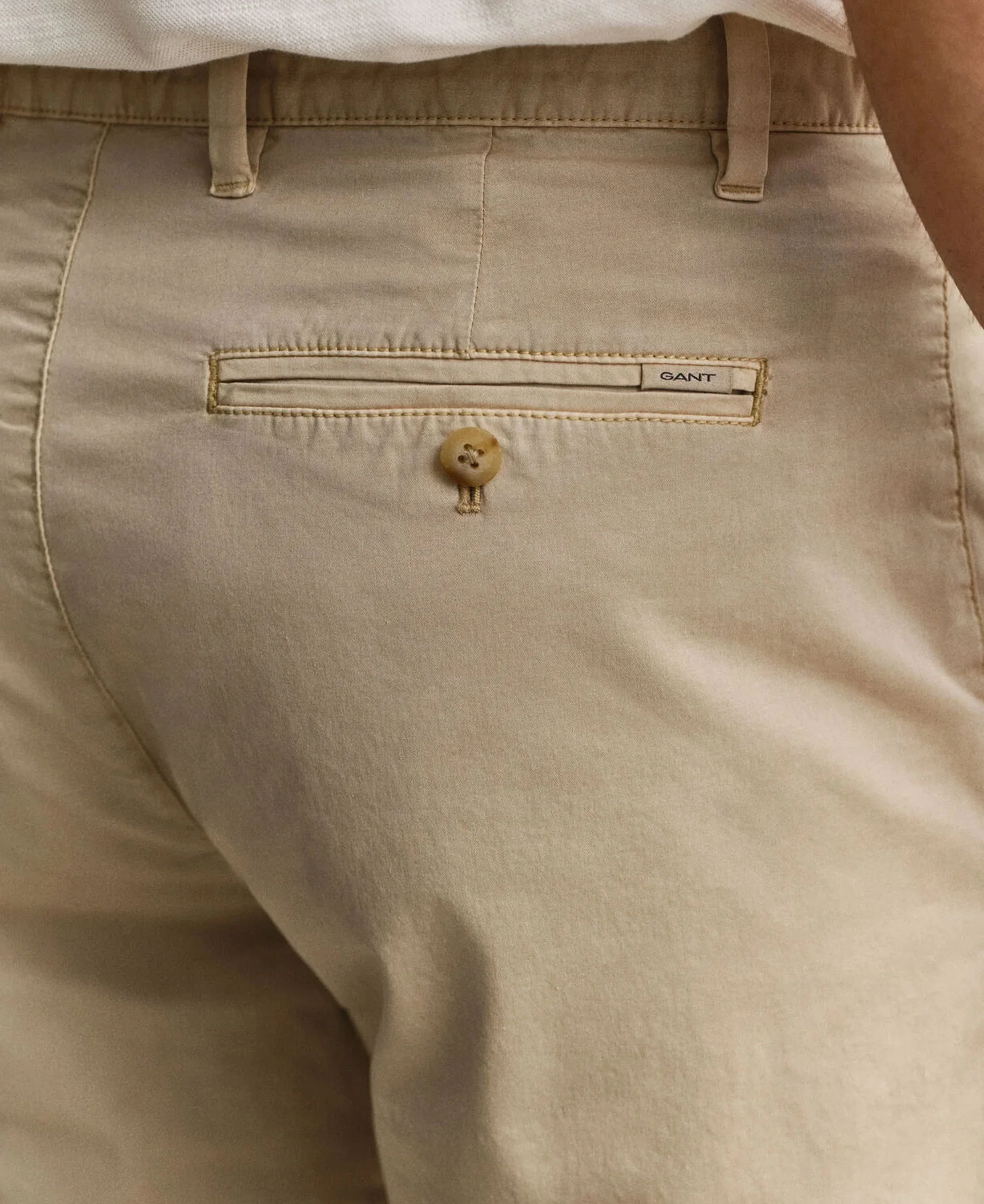 Regular Sunfaded Chino Shorts - Oat Beige - Image 5